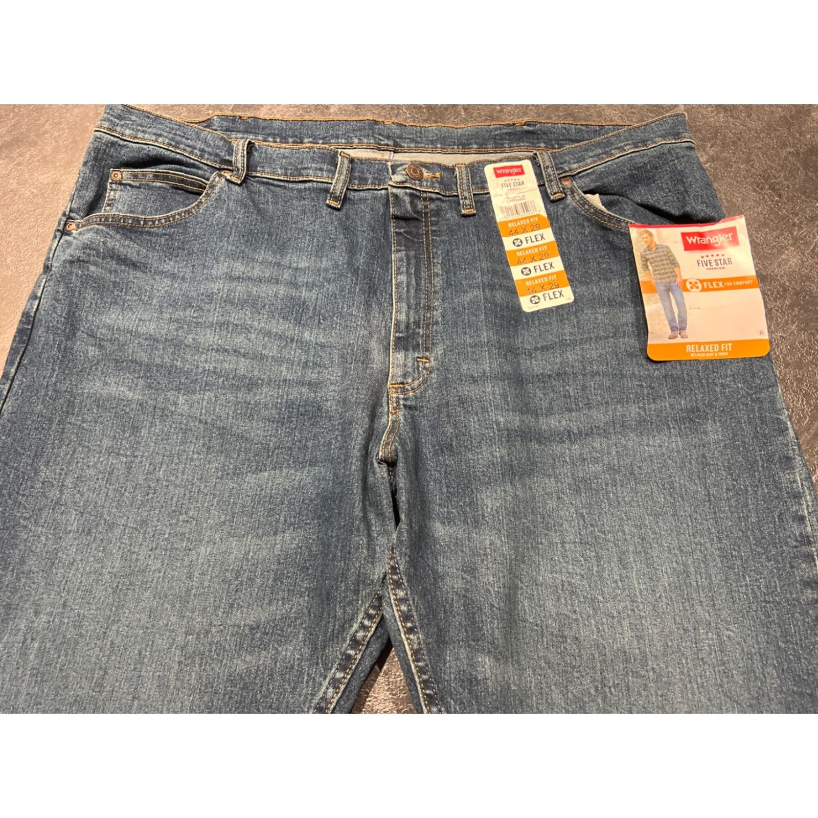 Wrangler VINTAGE Wrangler Jeans Men’s Straight Fit 44x29 Blue Cotton Stretch 13MWZ Cowboy Stars USA Size US 44 / EU 60 - 2 Thumbnail