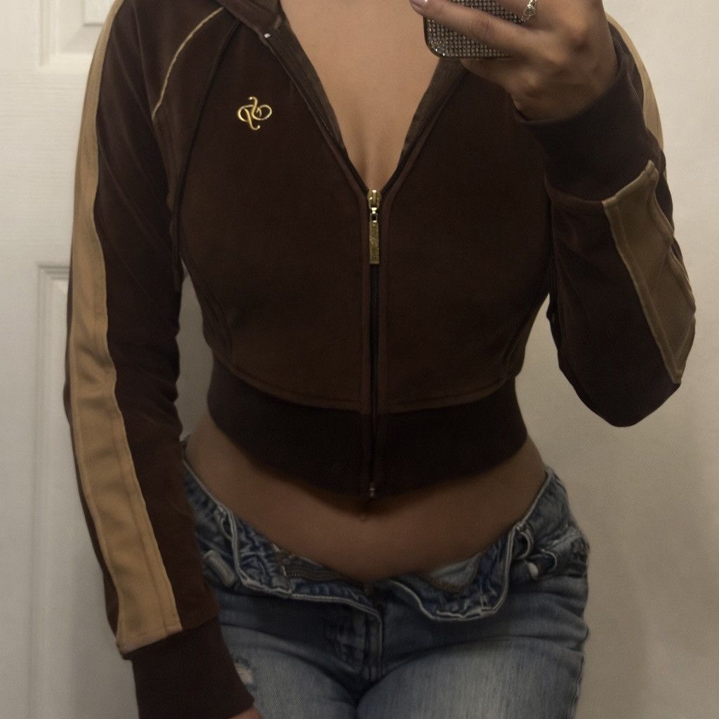 Southpole Vintage Y2K South Pole Brown Velour Zip Hoodie – Size S Size S / US 4 / IT 40 - 3 Thumbnail
