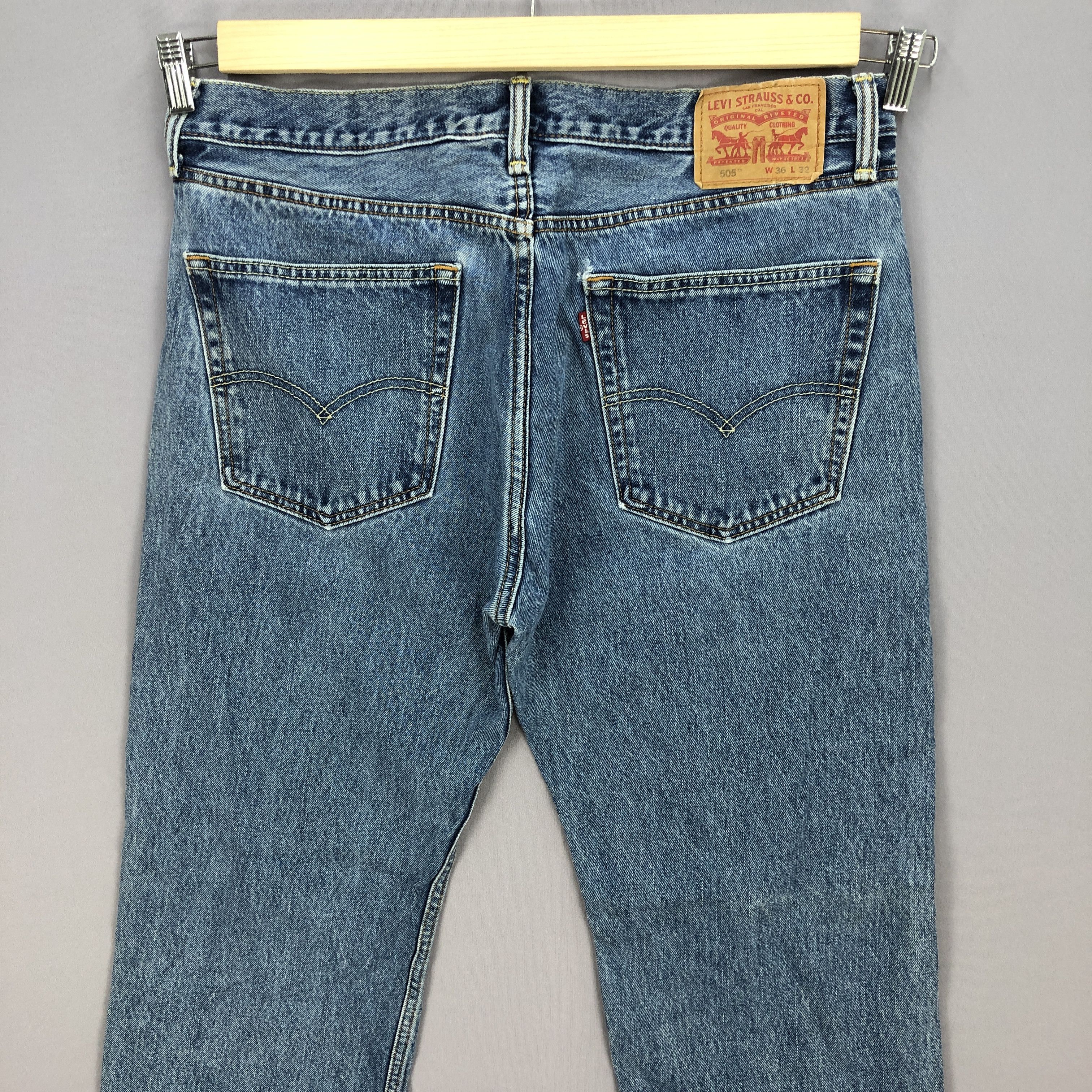 Levi's Vintage Y2K Levis 505 Jeans Levi's Stonewash Faded Denim Size US 36 / EU 52 - 4 Thumbnail