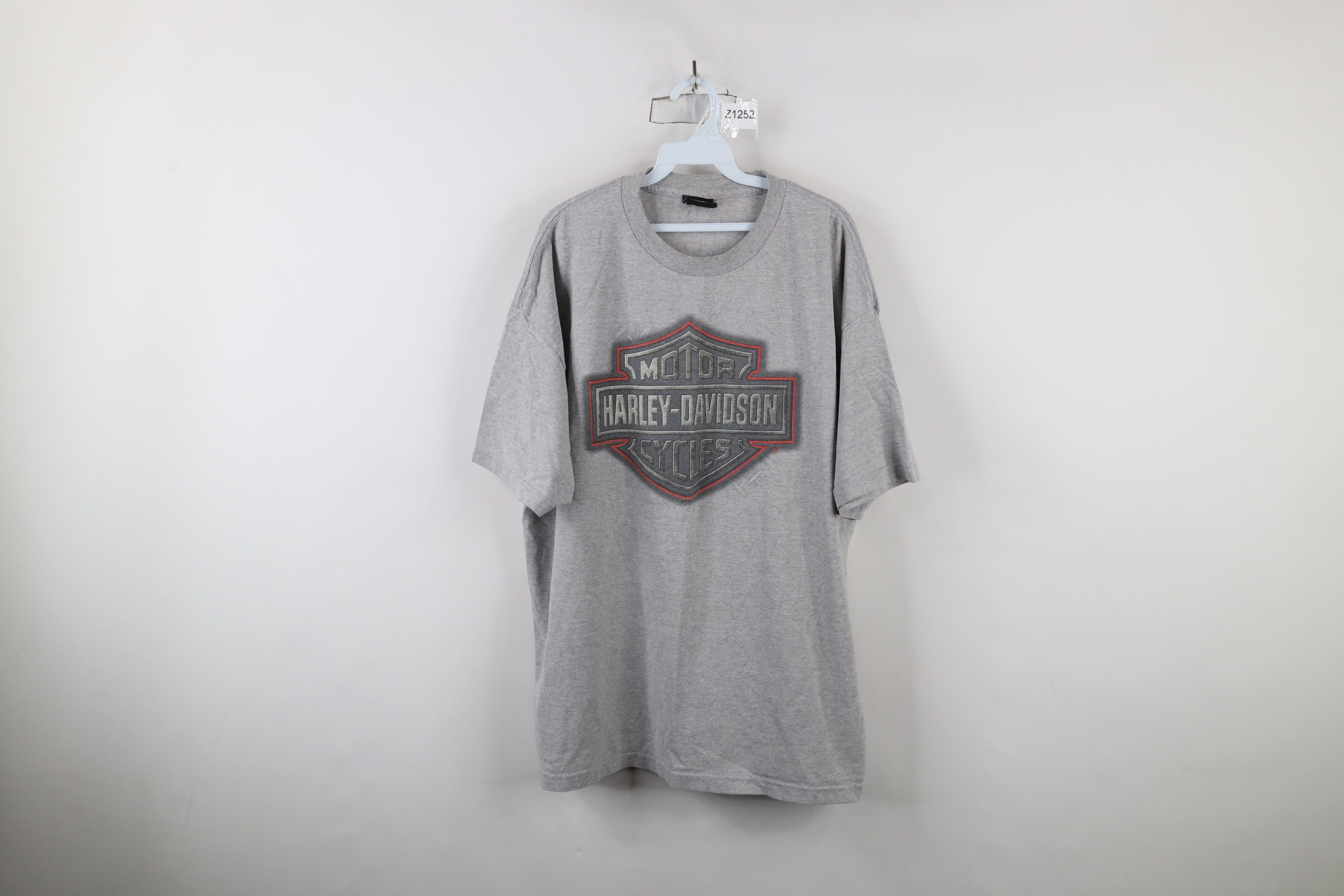 Harley Davidson × Vintage Vitnage Y2K Harley Davidson Big Logo Eagle T-Shirt Gray Size US XXL / EU 58 / 5 - 1 Thumbnail