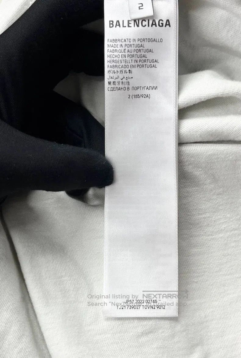 Balenciaga Balenciaga White Distressed Embroidered Longsleeve. Size US XXS / EU 40 - 4 Thumbnail