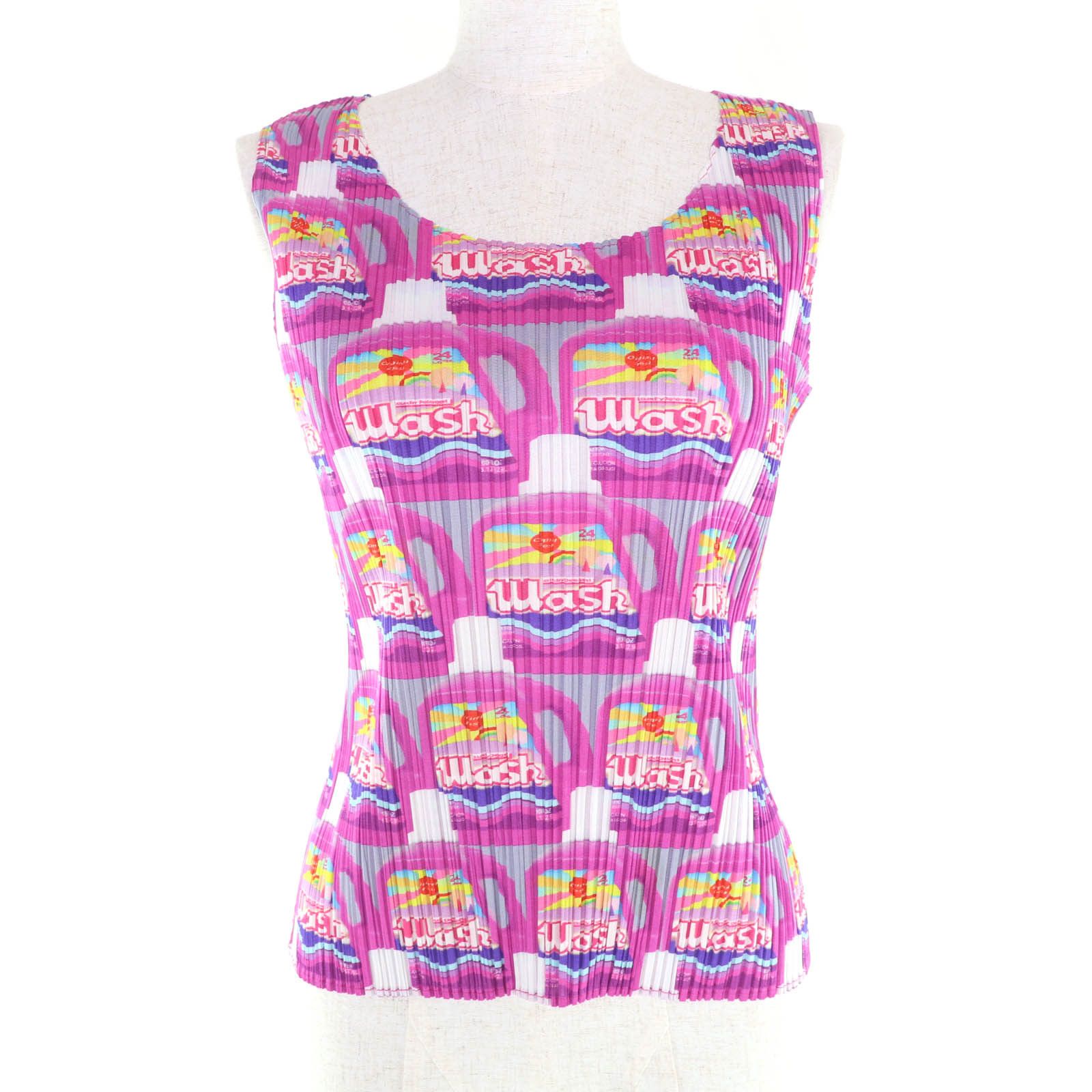 Issey Miyake Issey Miyake PLEATS PLEASE PLEATS PLEASE T-shirt Polyester Sleeveless Top Textile T-Shirts PP83-JK511 DUTY FREE for USA Size ONE SIZE - 1 Thumbnail