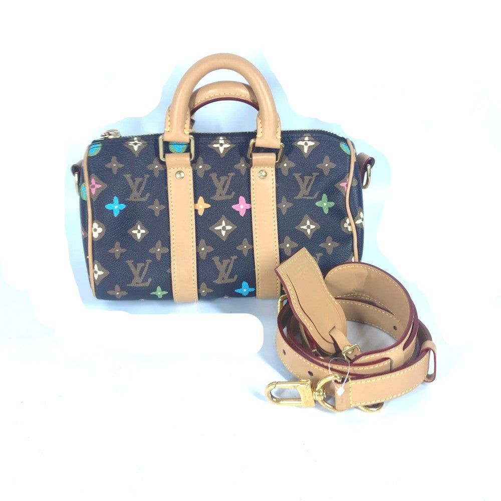 Louis Vuitton M24849 Monogram Craggy Kee Pol Bandoliere 25 Briefcase Slanted (View Of The World) Mini Boston Bag Shoulder Canvas Unisex Brown