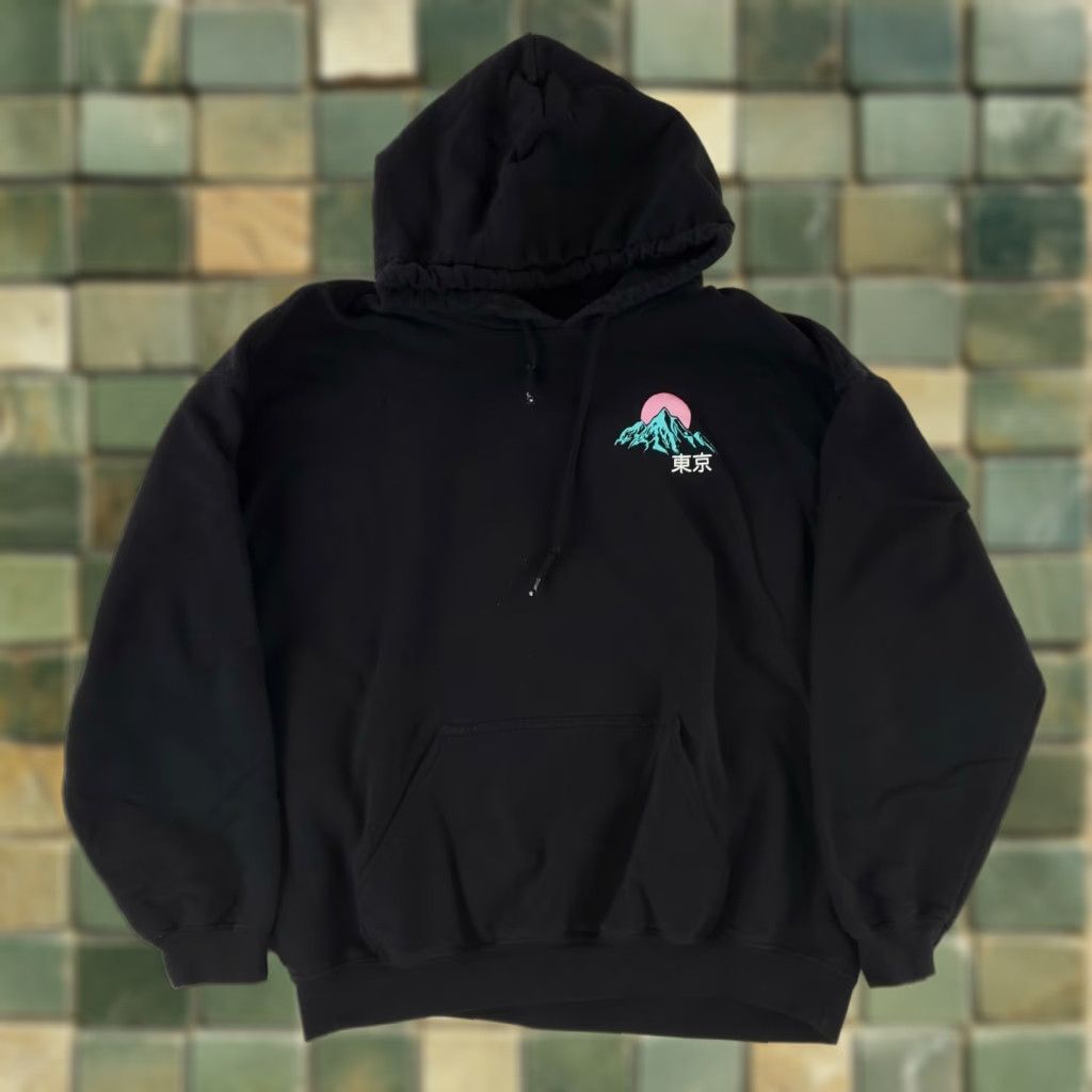 Mad Engine VINTAGE Mad Engine Hoodie Sweatshirt Japan Stork Mount Fuji Black Mens L Size US L / EU 52-54 / 3 - 1 Thumbnail
