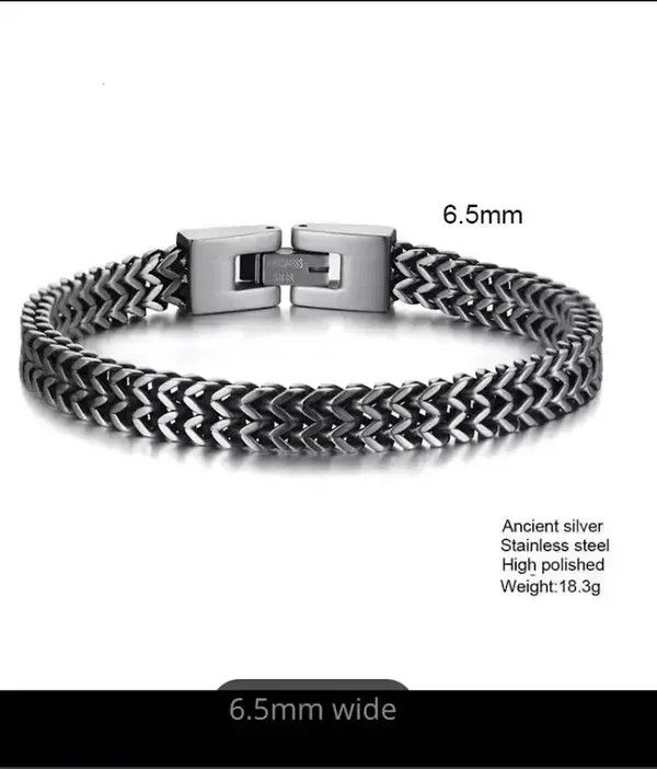 Jewelry METAL COLOUR STAINLESS STEEL BALI FOXTAIL CHAIN BRACELET Size ONE SIZE - 4 Thumbnail