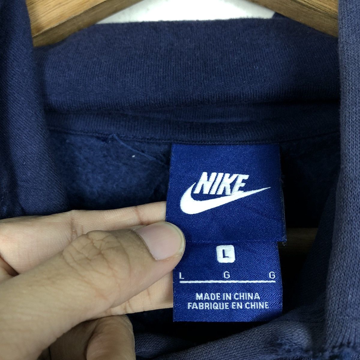 Nike 📌Vintage Hoodie Pull Over Nike Big Logo Size US L / EU 52-54 / 3 - 17 Thumbnail