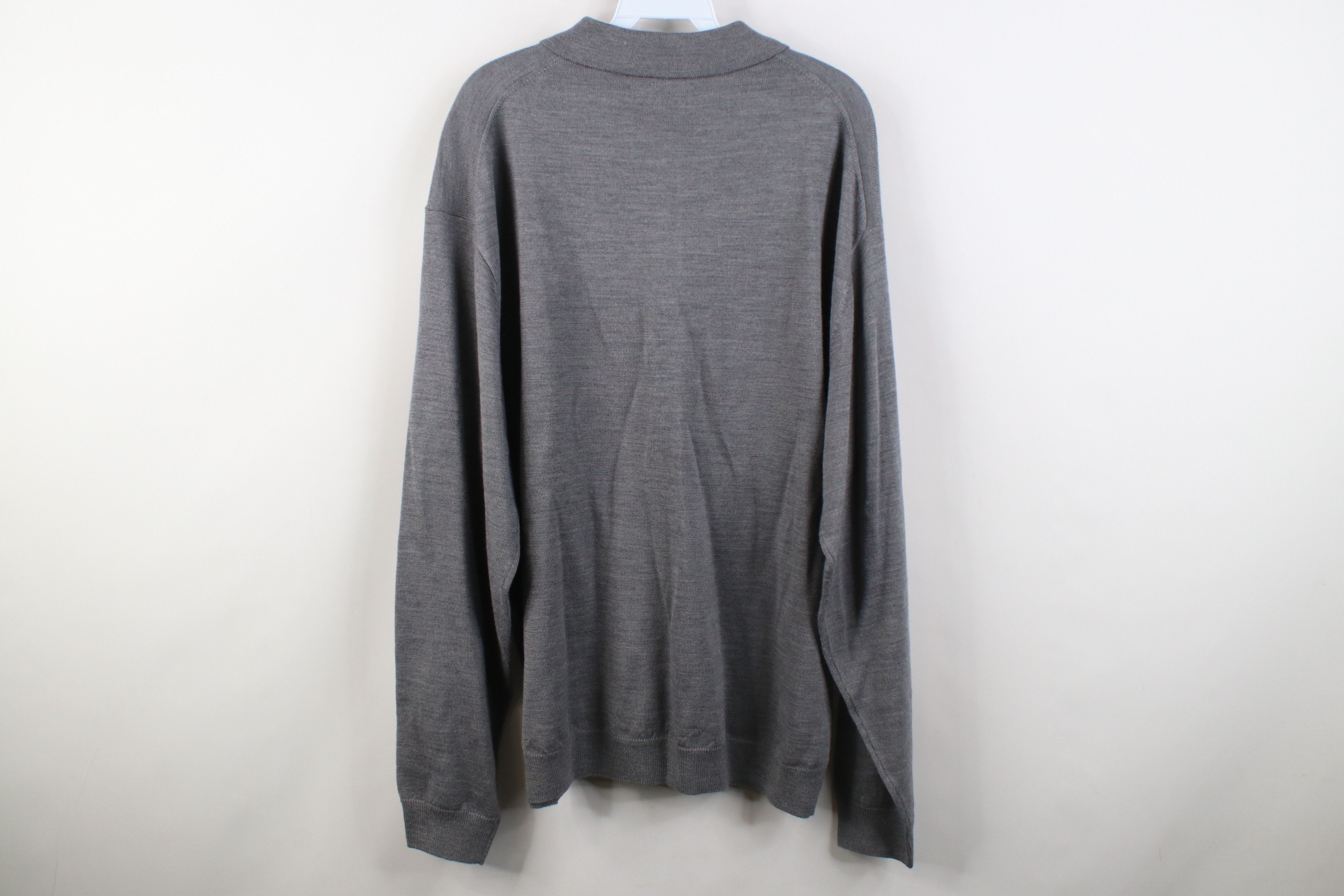 Vintage Vintage 90s Streetwear Wool Blend Knit Collared Sweater Size US XXL / EU 58 / 5 - 9 Thumbnail