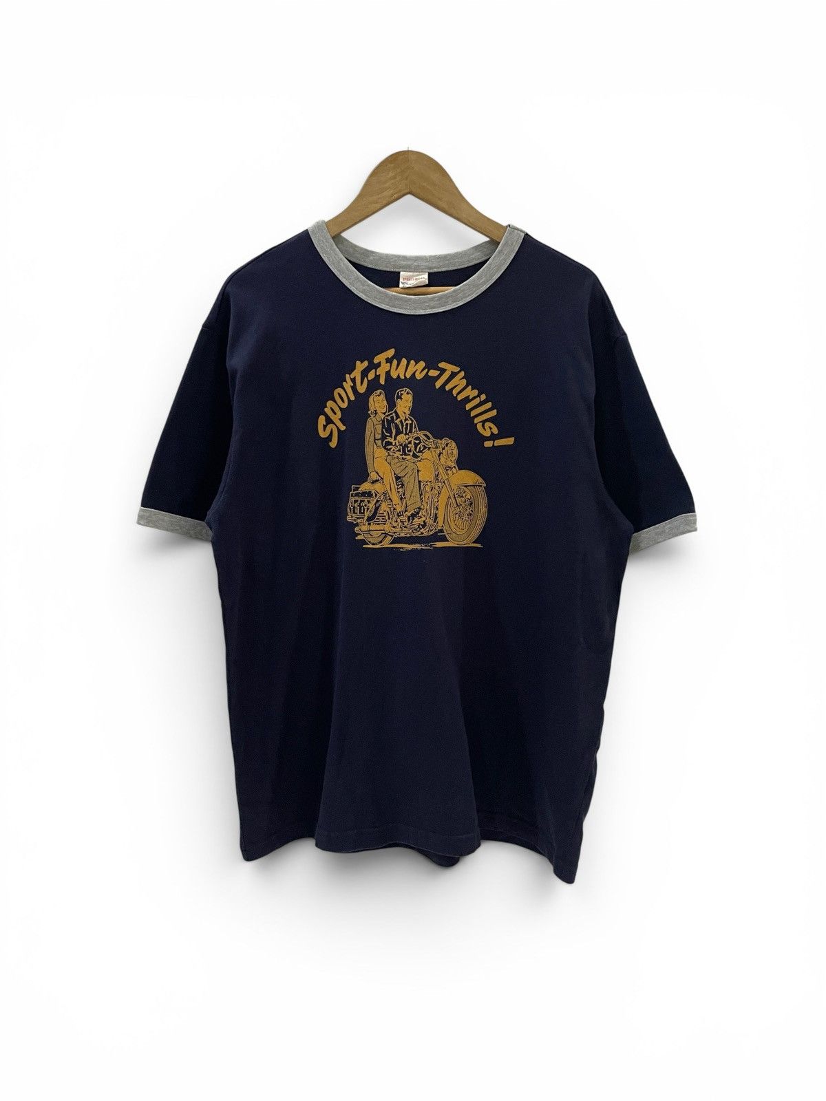 Japanese Brand Vintage 90s Non Stoce Flyer Bikers Tee Size US L / EU 52-54 / 3 - 1 Thumbnail
