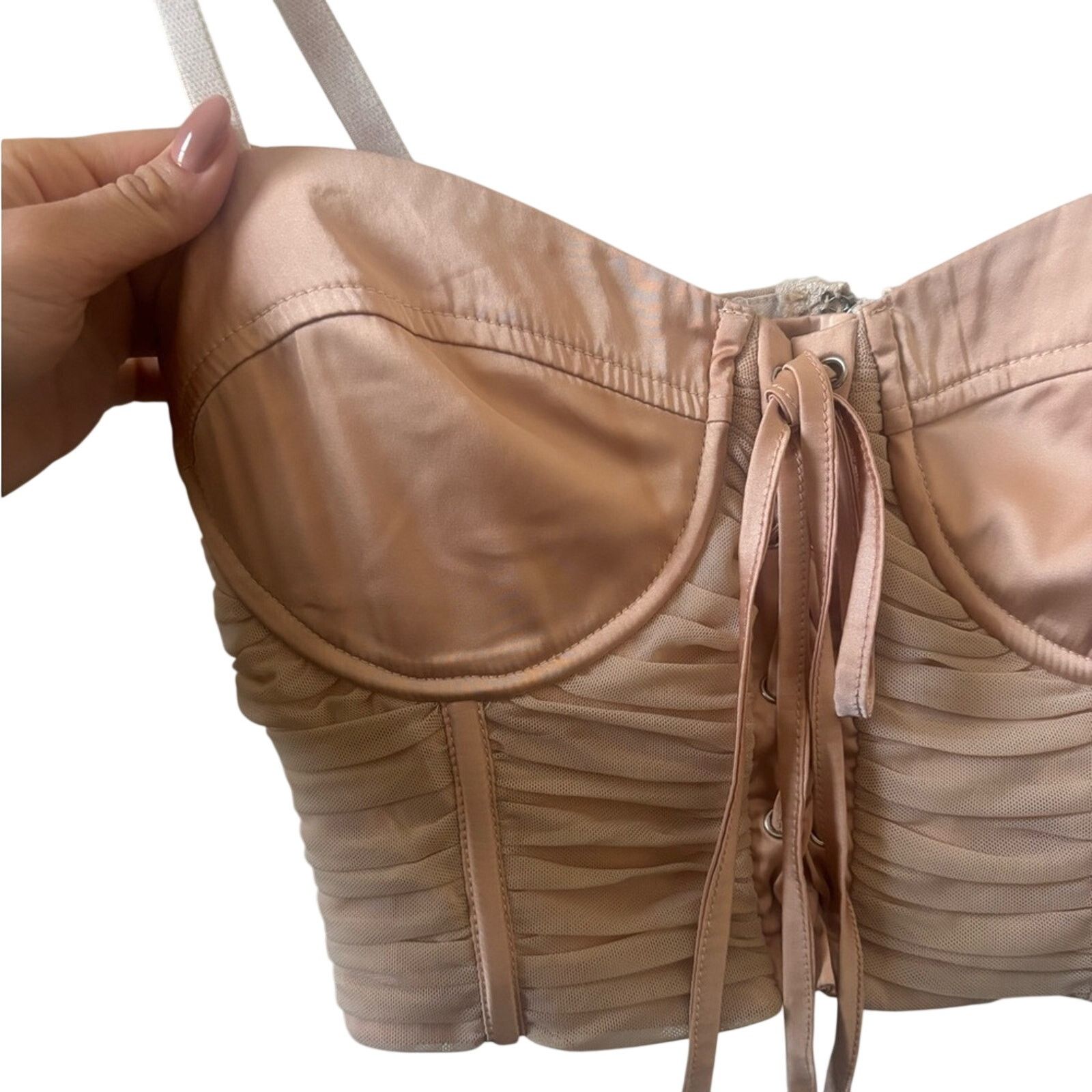 Other Peach Ruched Tank Top Size M / US 6-8 / IT 42-44 - 2 Thumbnail