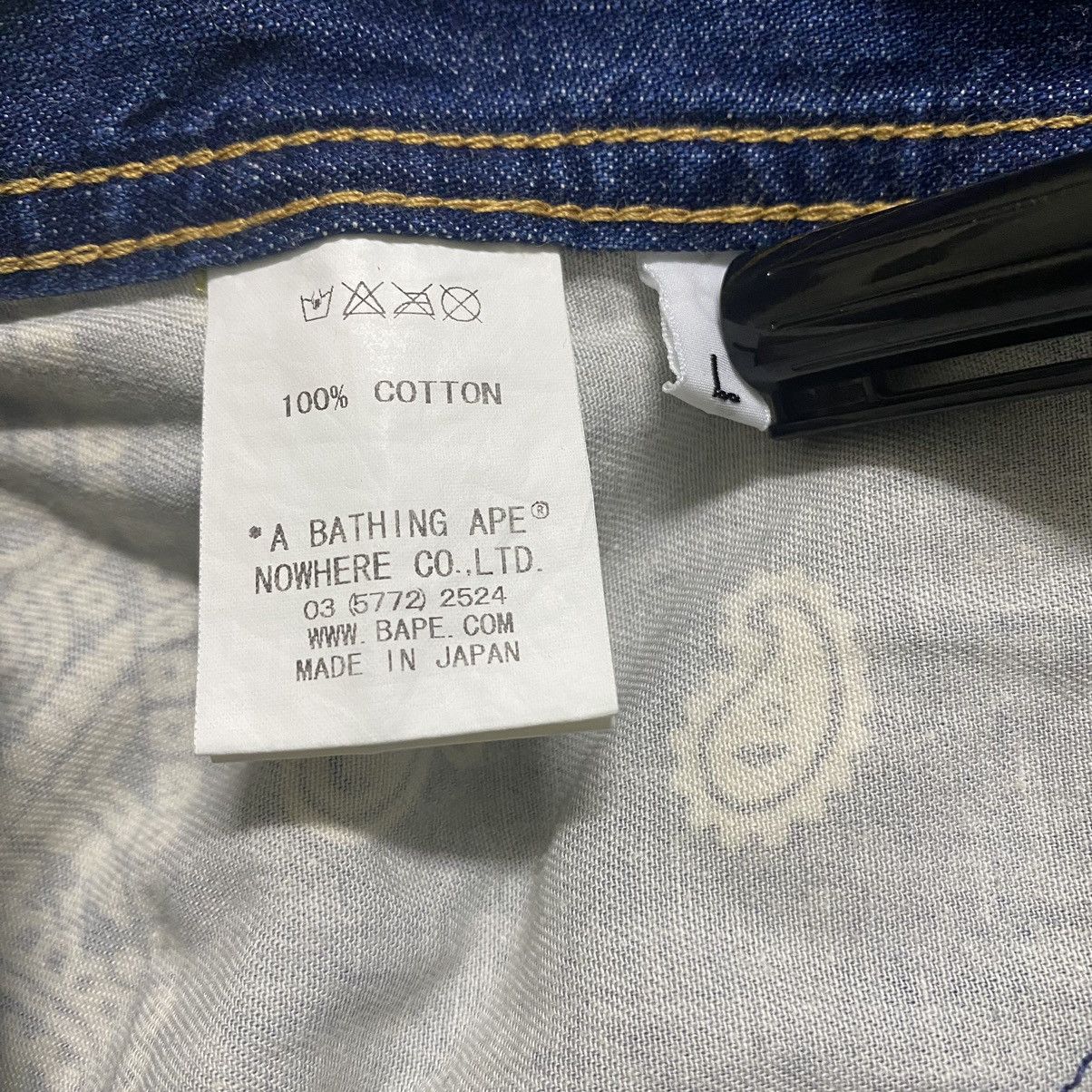 Bape Vintage Bape Denim Carpenter Pants Oiled Coated Size US 34 / EU 50 - 16 Thumbnail
