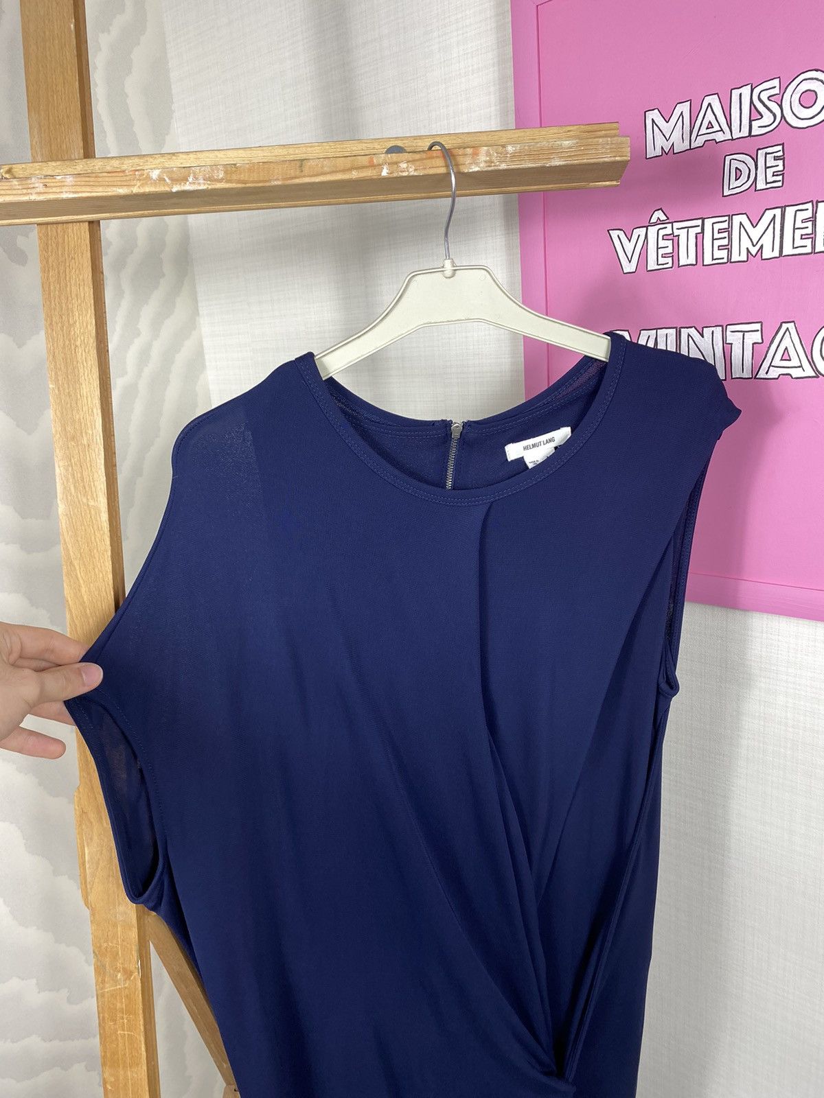Designer × Helmut Lang Helmut Lang Asymmetrical Shoulder Dress Size M / US 6-8 / IT 42-44 - 5 Thumbnail