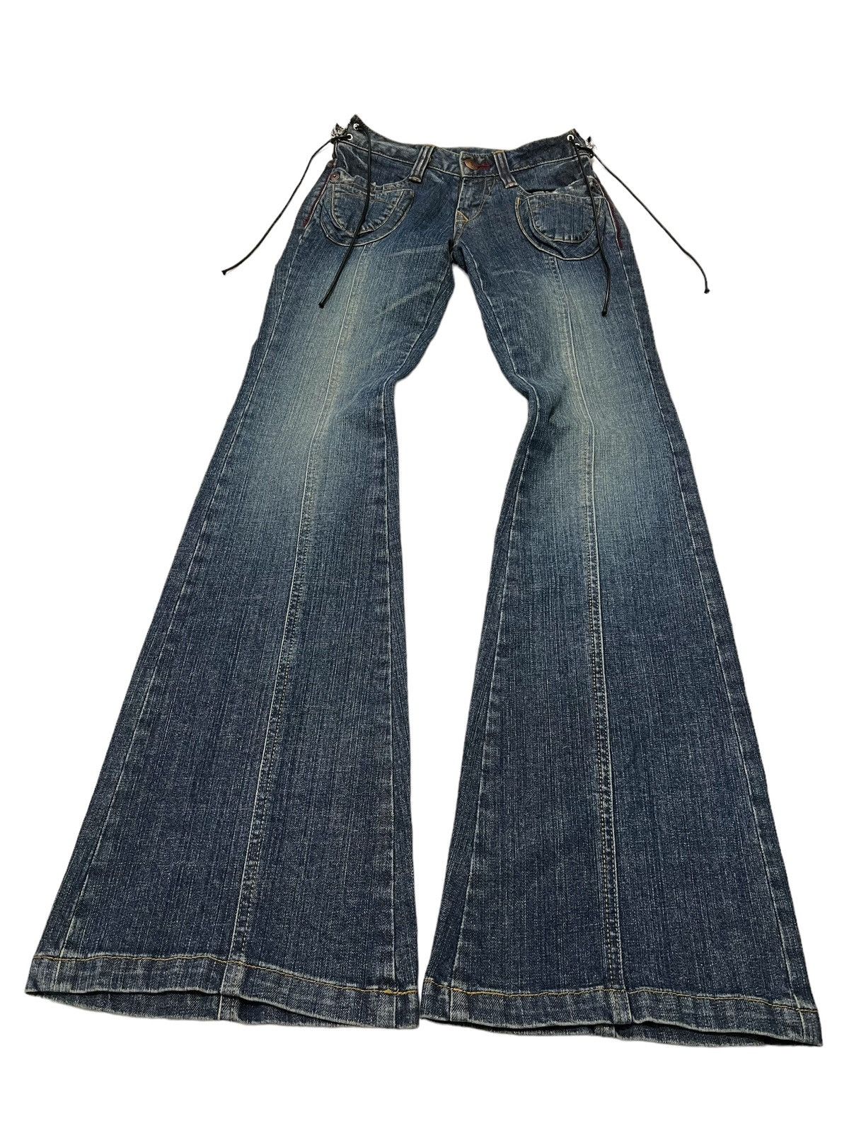 If Six Was Nine × Japanese Brand × Le Grande Bleu (L.G.B.) Blueways 6 pocket laces up flared denim pants Size US 26 / EU 42 - 3 Thumbnail
