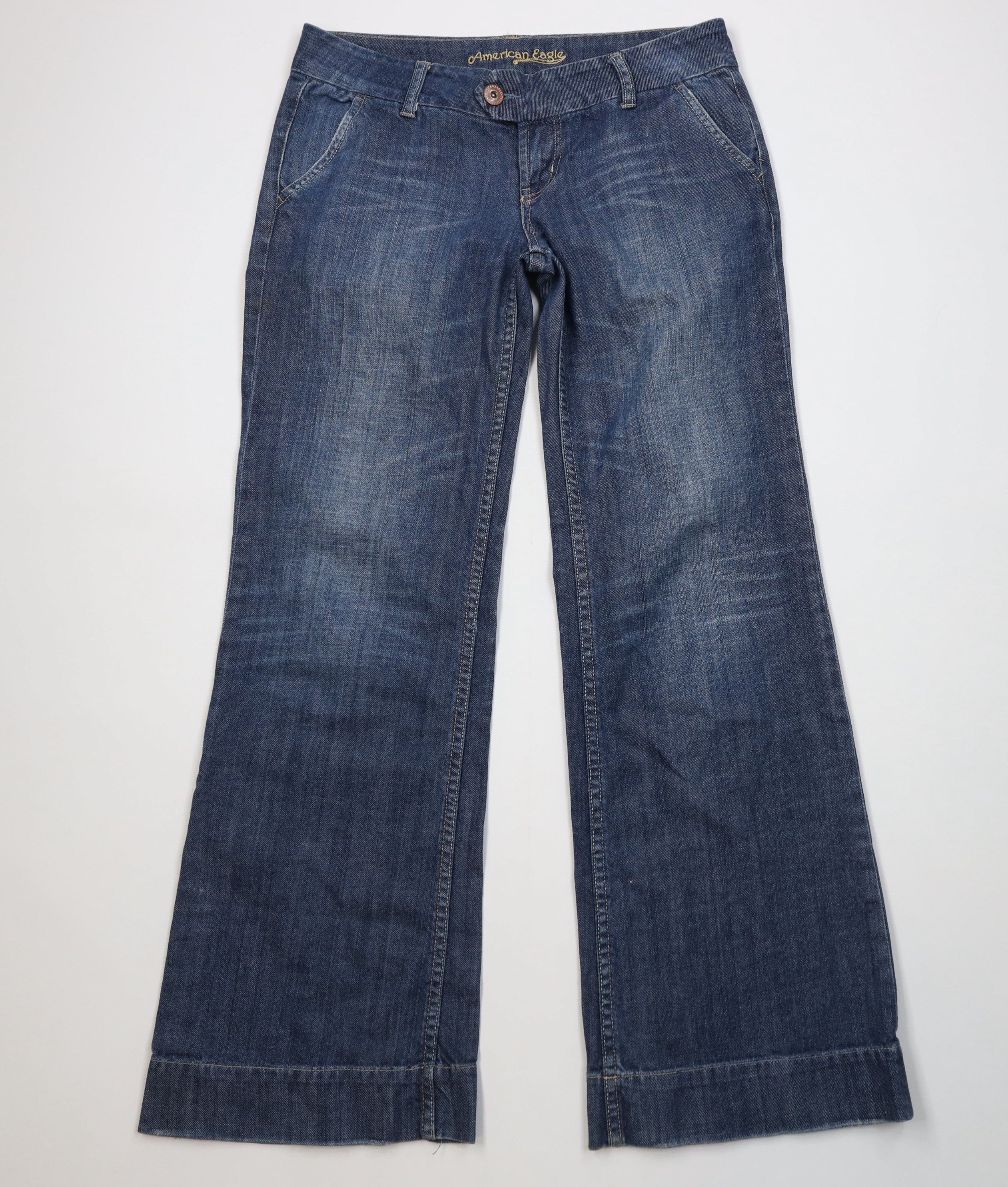 American Eagle Outfitters Vintage 90s Y2K American Eagle Outfitters Wide Leg Jeans Size 30" / US 8 / IT 44 - 1 Thumbnail