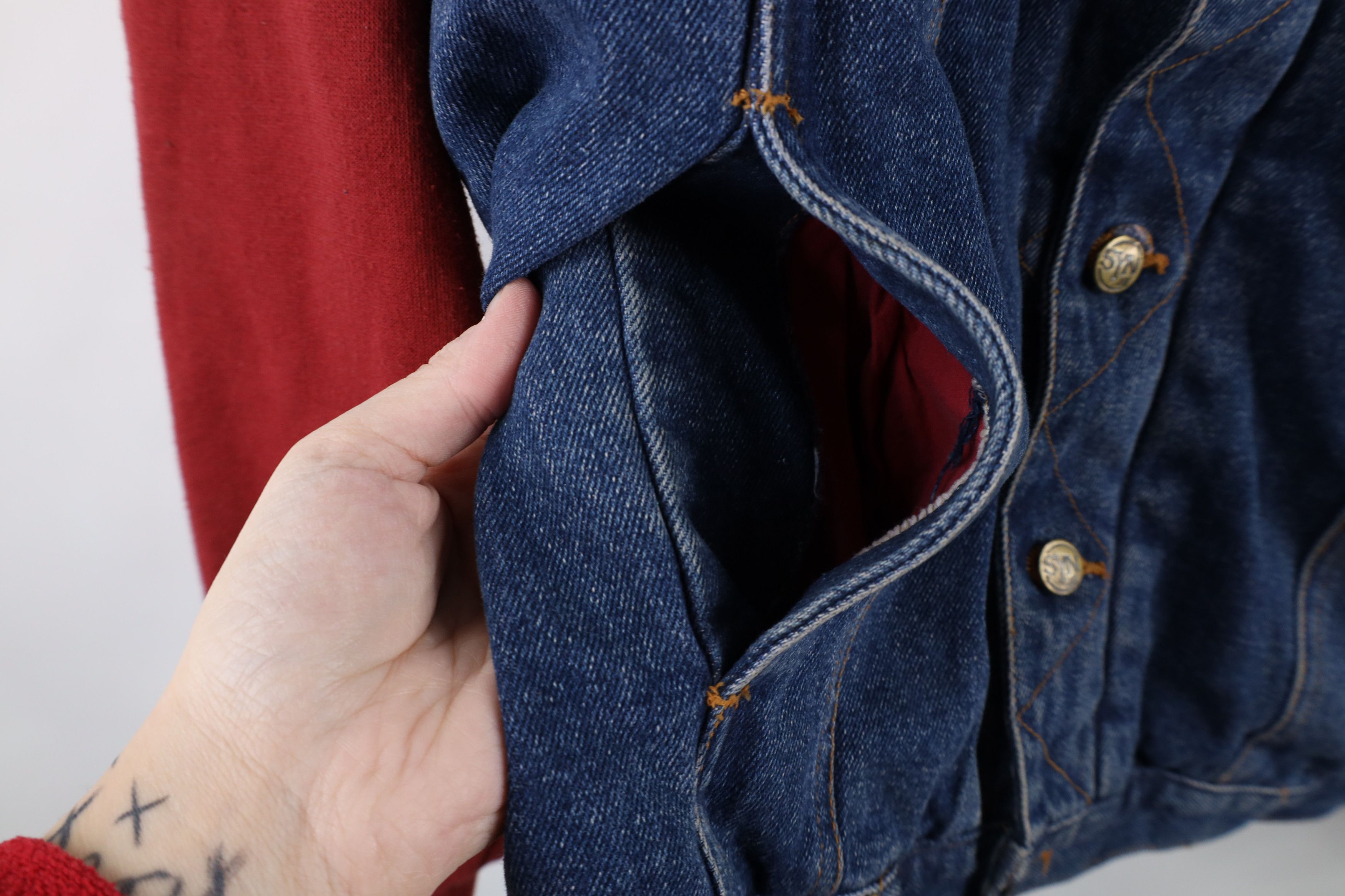 Vintage Vintage 90s Streetwear Hooded Denim Jean Trucker Jacket Size US S / EU 44-46 / 1 - 7 Thumbnail
