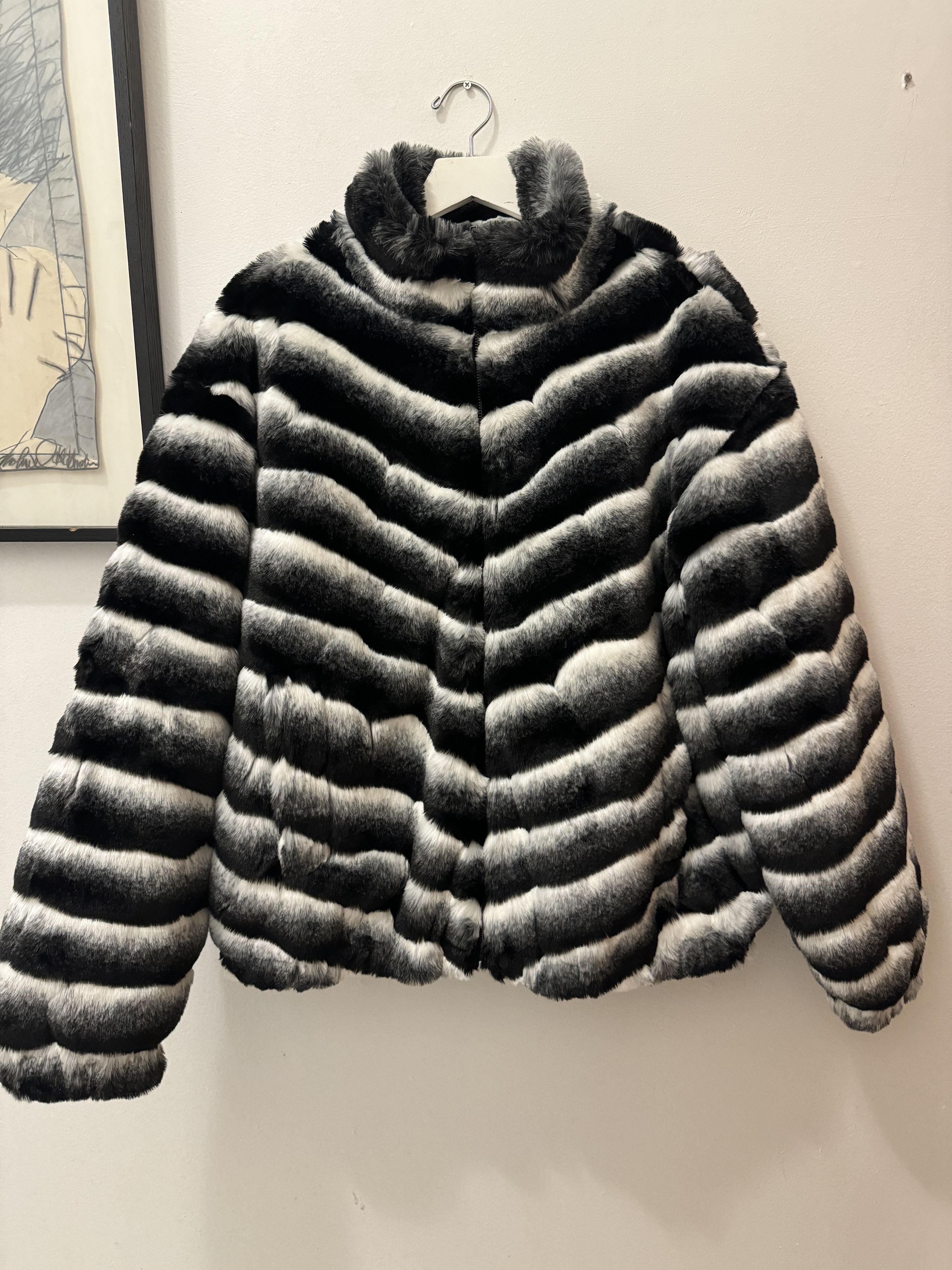 image of Supreme Faux Fur Jacket New Ss24 in Black, Men's (Size XL)