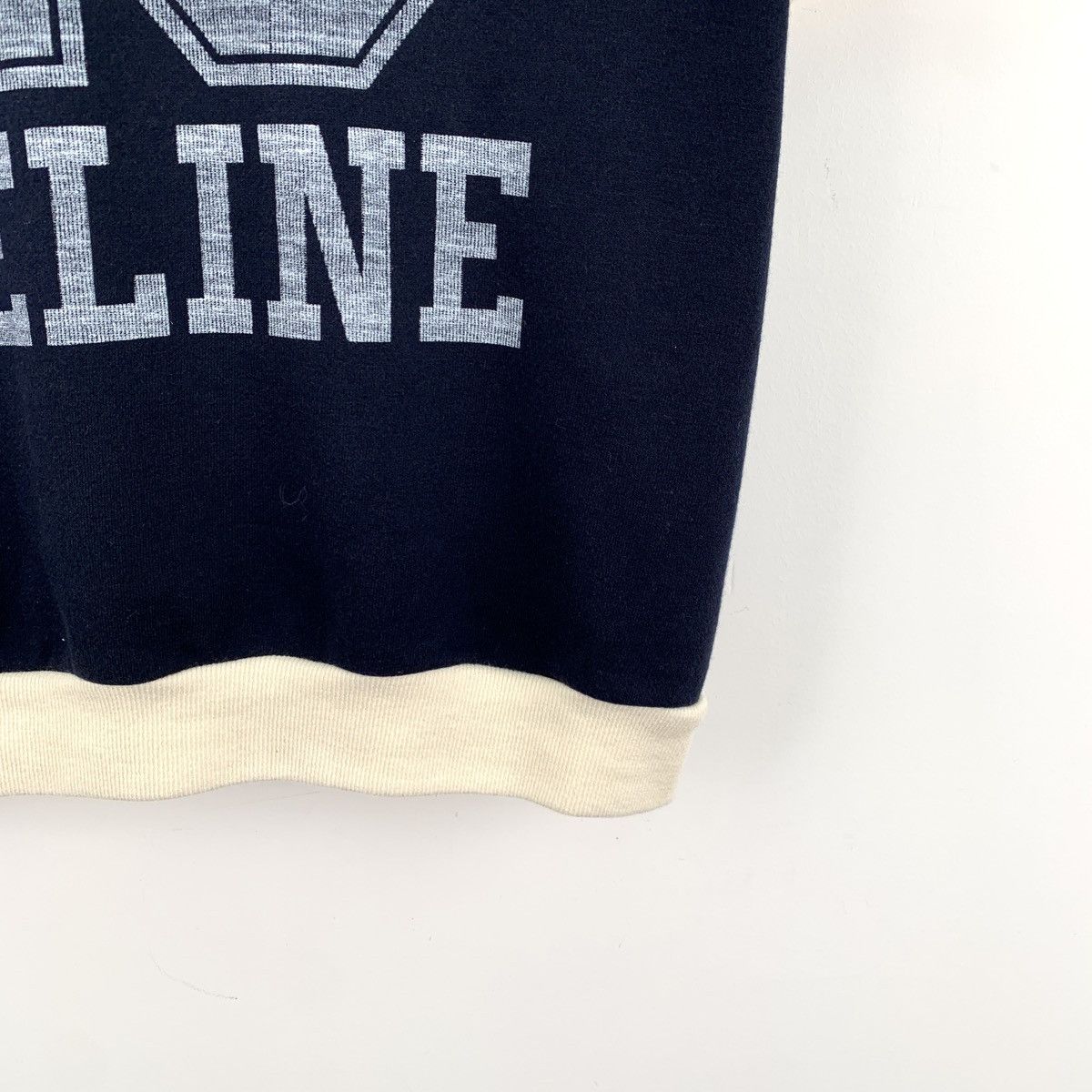 Celine Celine Navy Logo Letter Printed Short Sleeve T-shirt K26WX Size L / US 10 / IT 46 - 5 Thumbnail