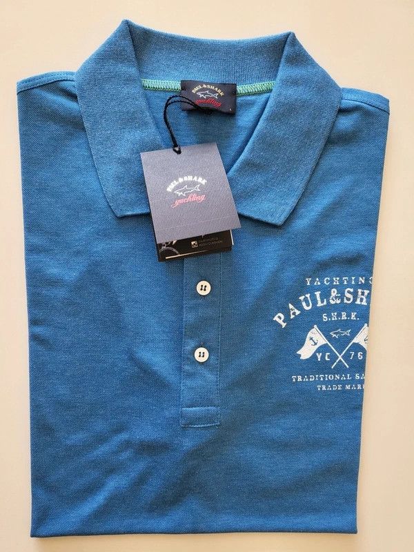 Paul & Shark RRP320€ PAUL&SHARK sz L Polo Yachting Short Sleeves Solid Size US L / EU 52-54 / 3 - 5 Thumbnail