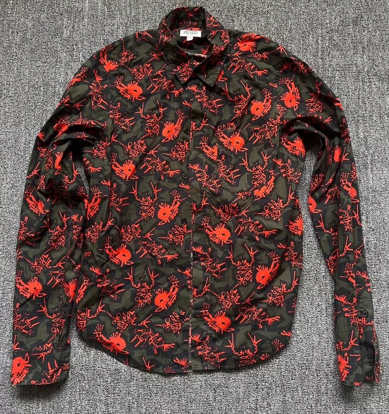 Kenzo KENZO Small Size Printed Second-Hand Shirt Size XXS / US 00 / IT 34 - 1 Thumbnail