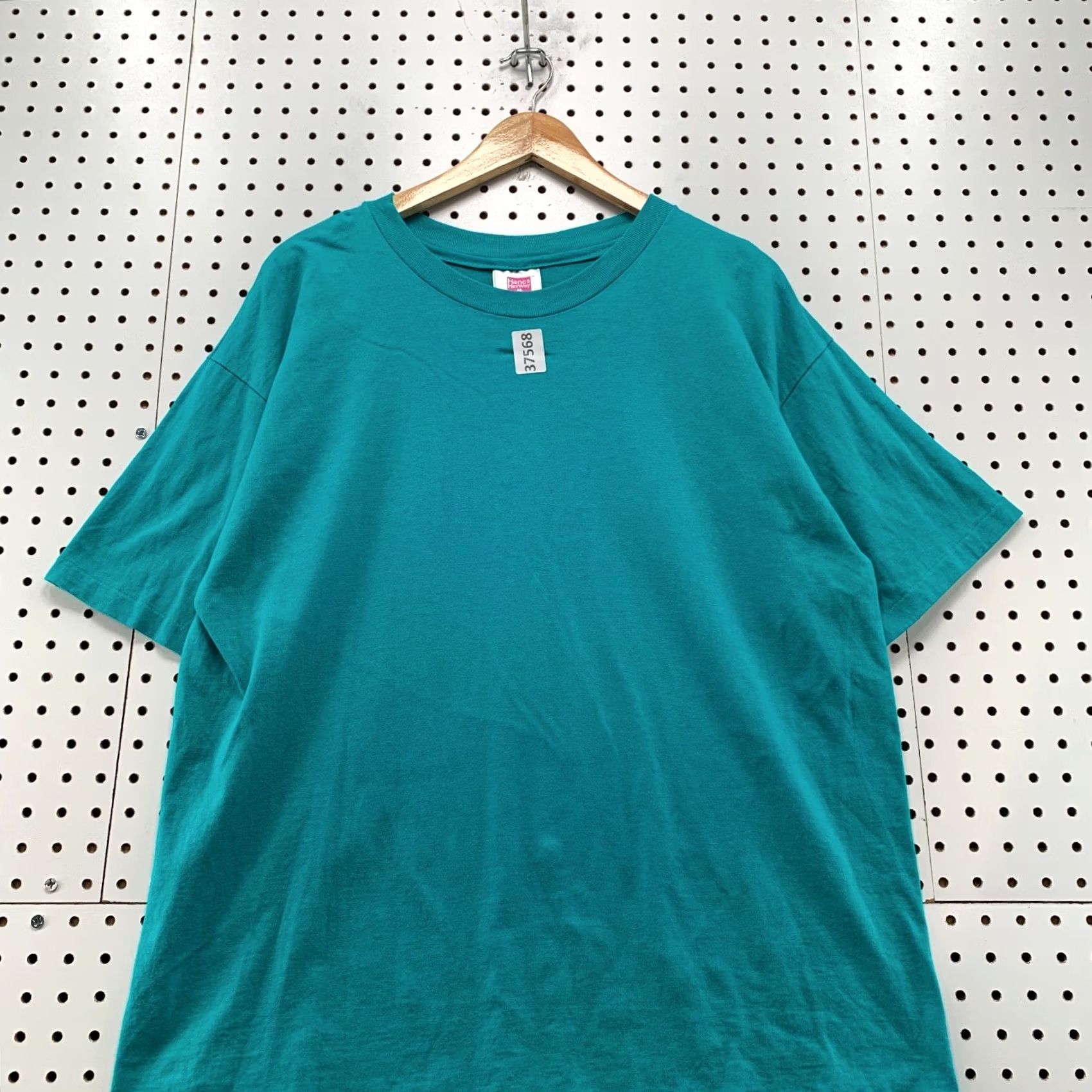 Hanes VINTAGE Hanes Shirt Womens L Green Teal USA Made Crew Neck Short Sleeve Pullover Size L / US 10 / IT 46 - 6 Thumbnail
