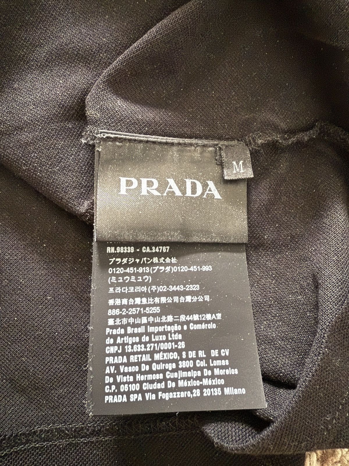 Prada Prada Polo FW18 Colorblock Pattern Polo Rubber Logo Size US M / EU 48-50 / 2 - 7 Thumbnail