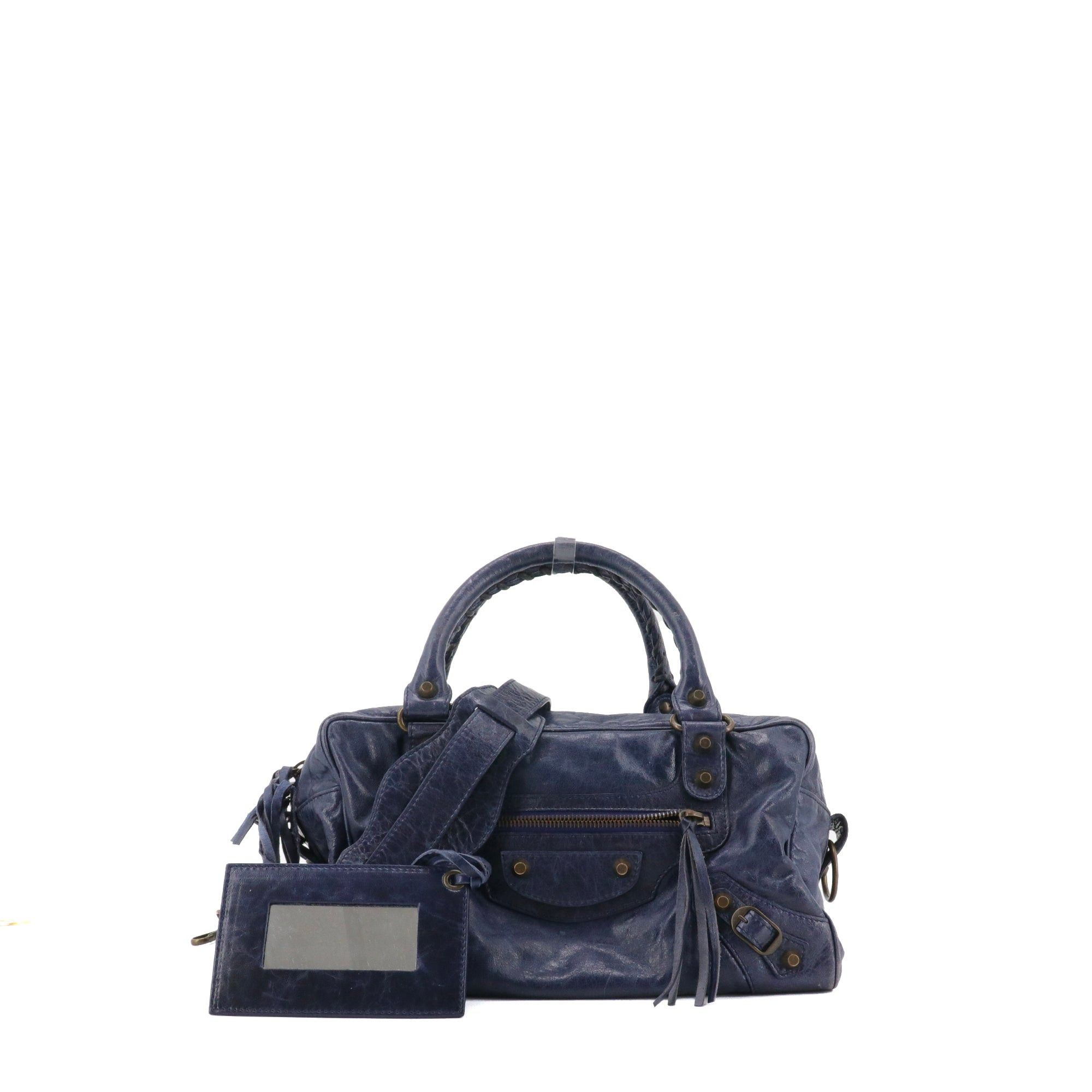 Balenciaga BALENCIAGA - Balenciaga City handbag in navy blue leather Size ONE SIZE - 1 Thumbnail