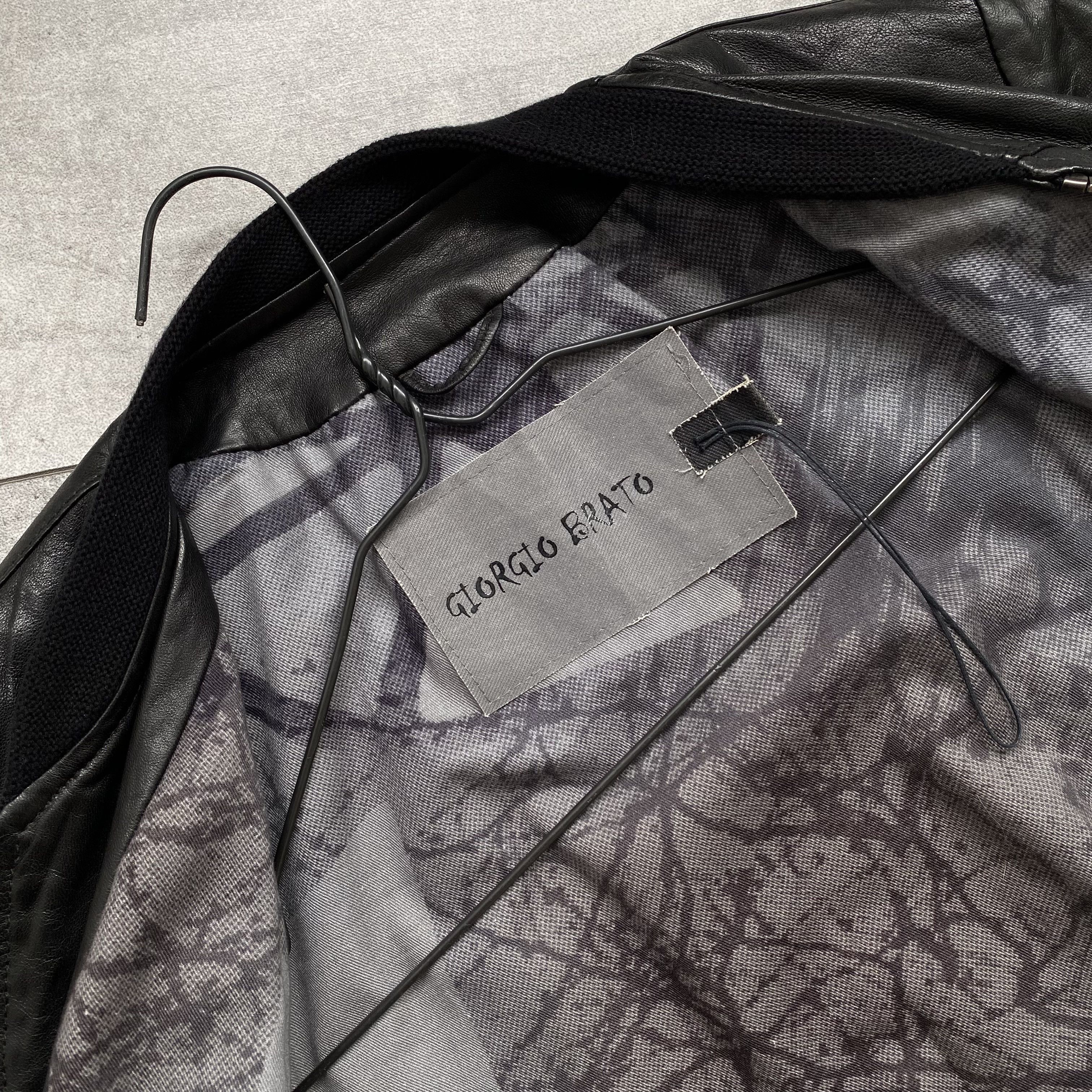 Giorgio Brato Archive Giorgio Brato Leather Bomber Jacket Size M / US 6-8 / IT 42-44 - 10 Thumbnail
