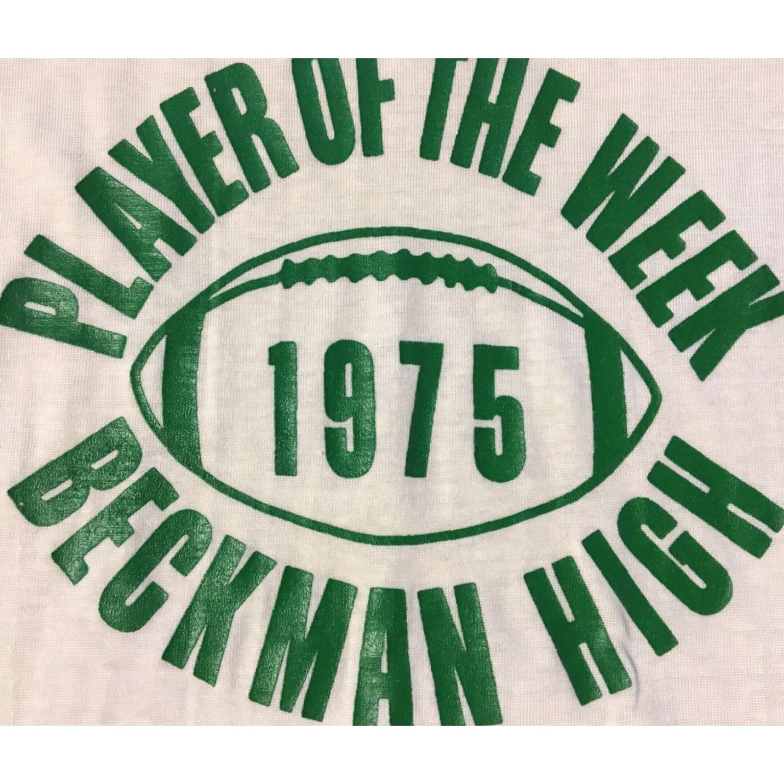Vintage Vtg 70s Beckman High Player Of The Week Football Jersey M USA School 80s Grunge Size US M / EU 48-50 / 2 - 2 Thumbnail