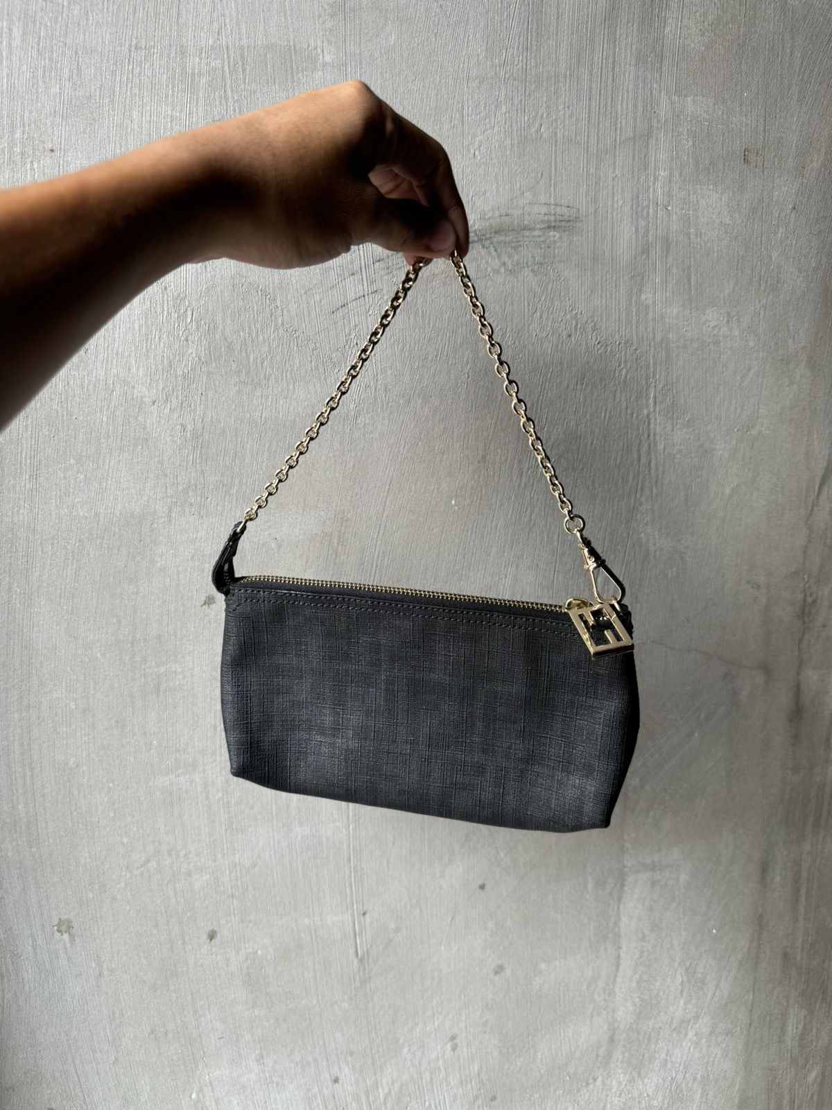 Fendi Fendi Black Zucca Coated Canvas Accessories Pochette Size ONE SIZE - 2 Thumbnail
