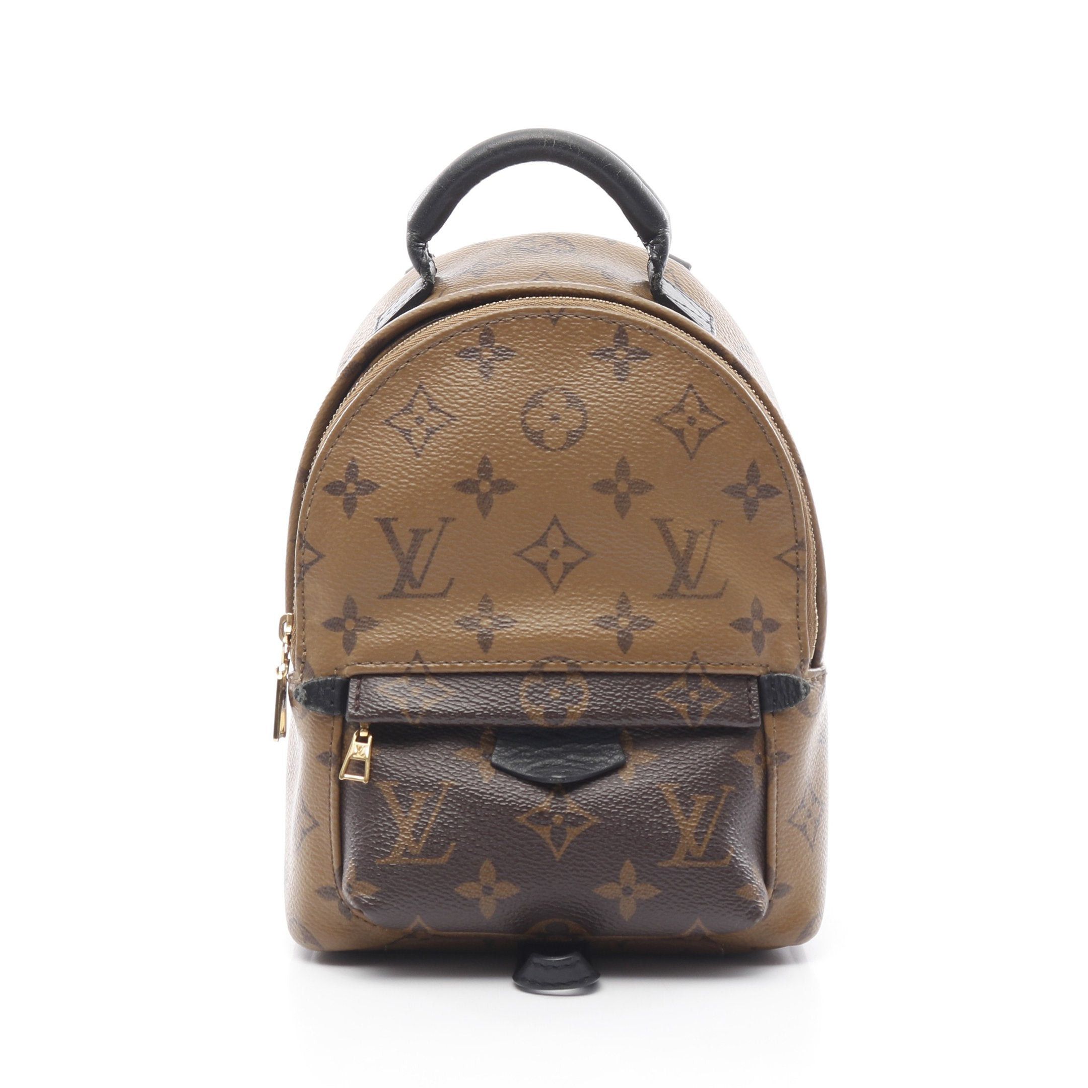 Louis Vuitton Louis Vuitton Palm Springs Backpack Mini Monogram Reverse Rucksack Leather Light Brown Dark Size ONE SIZE - 1 Thumbnail