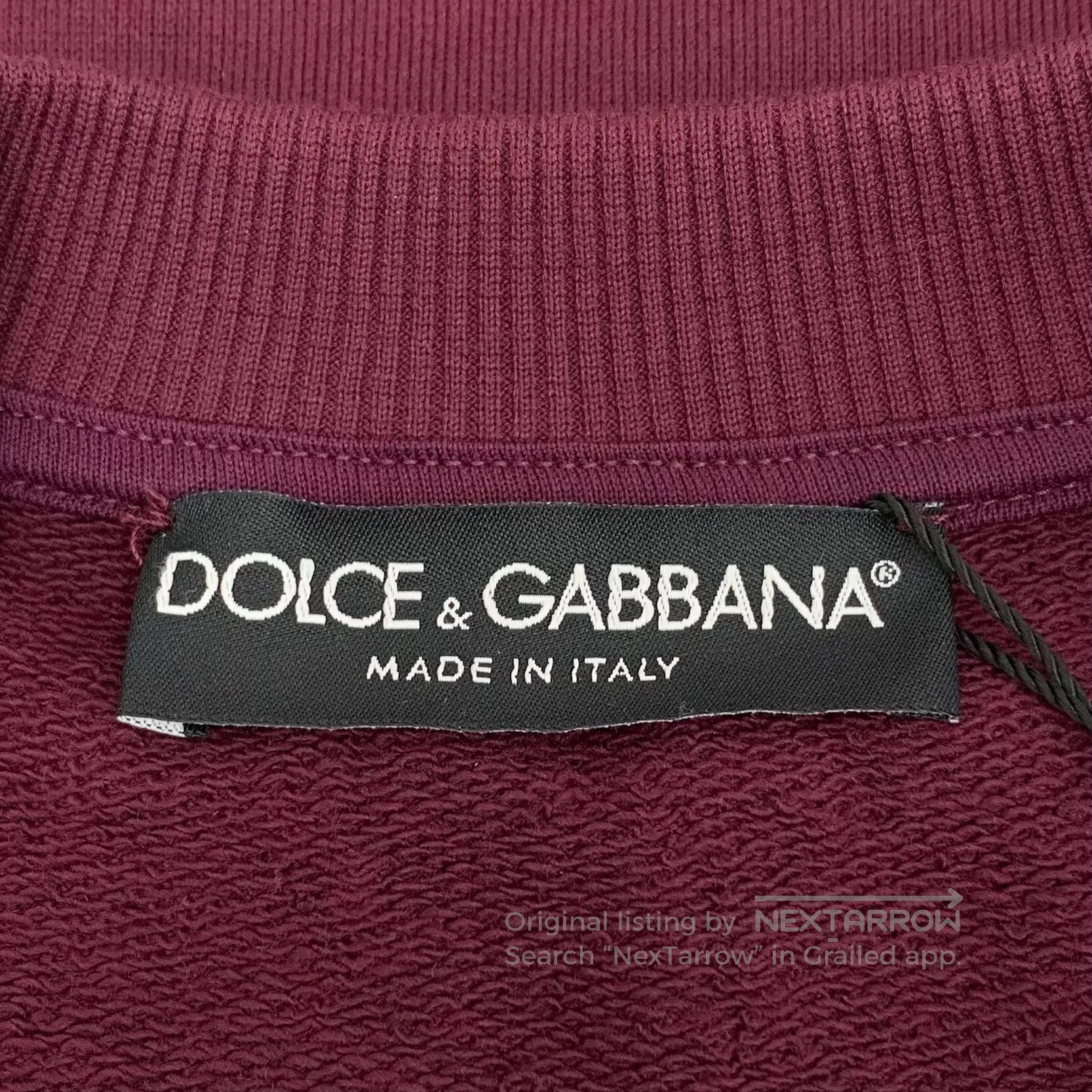 Dolce & Gabbana Dolce Gabbana Burgundy Crown Embroidered Cotton Round Neck Size US S / EU 44-46 / 1 - 5 Thumbnail