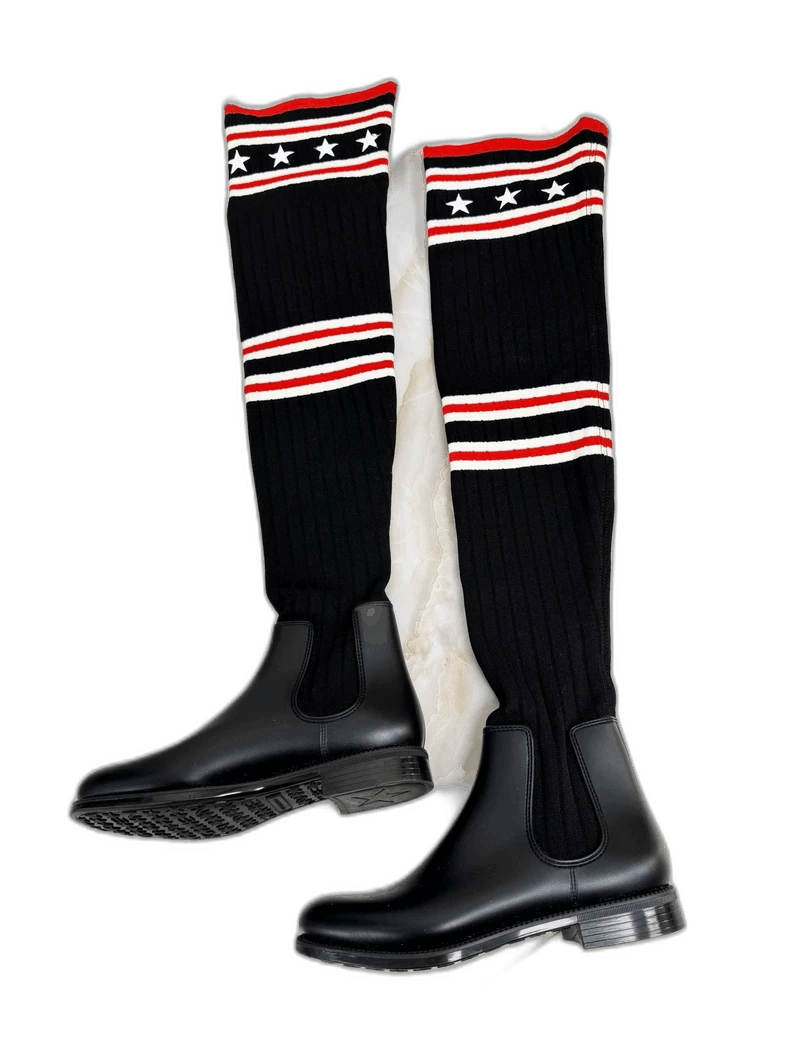 Givenchy Givenchy Over-the-Knee Boots with Stripes Size US 5 / IT 35 - 1 Thumbnail