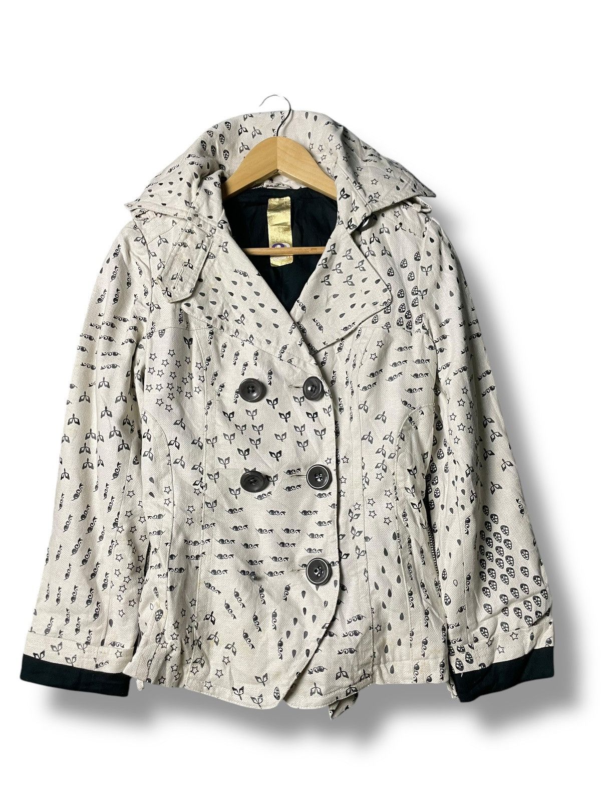 Japanese Brand × Vintage OO Japanese Brand Double Breasted Abstract Jacket (96) Size US XXS / EU 40 - 1 Thumbnail