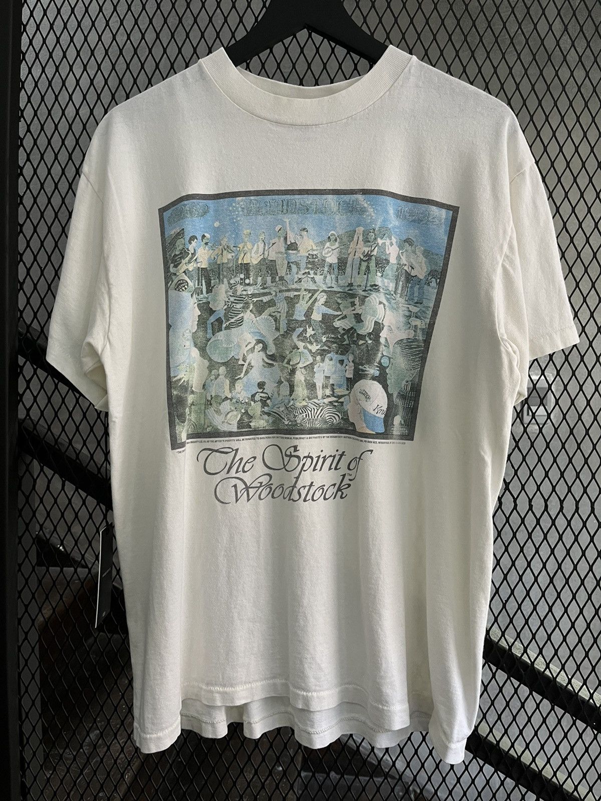 image of Band Tees Vintage 1992 The Spirit Of Woodstock in White, Men's (Size Large)