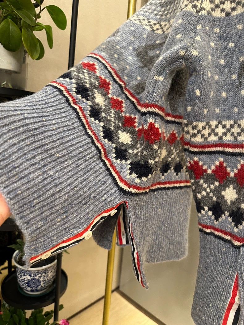 Thom Browne Thom Browne Elephant pattern diamond haze blue pullover s Size XS / US 0-2 / IT 36-38 - 4 Thumbnail