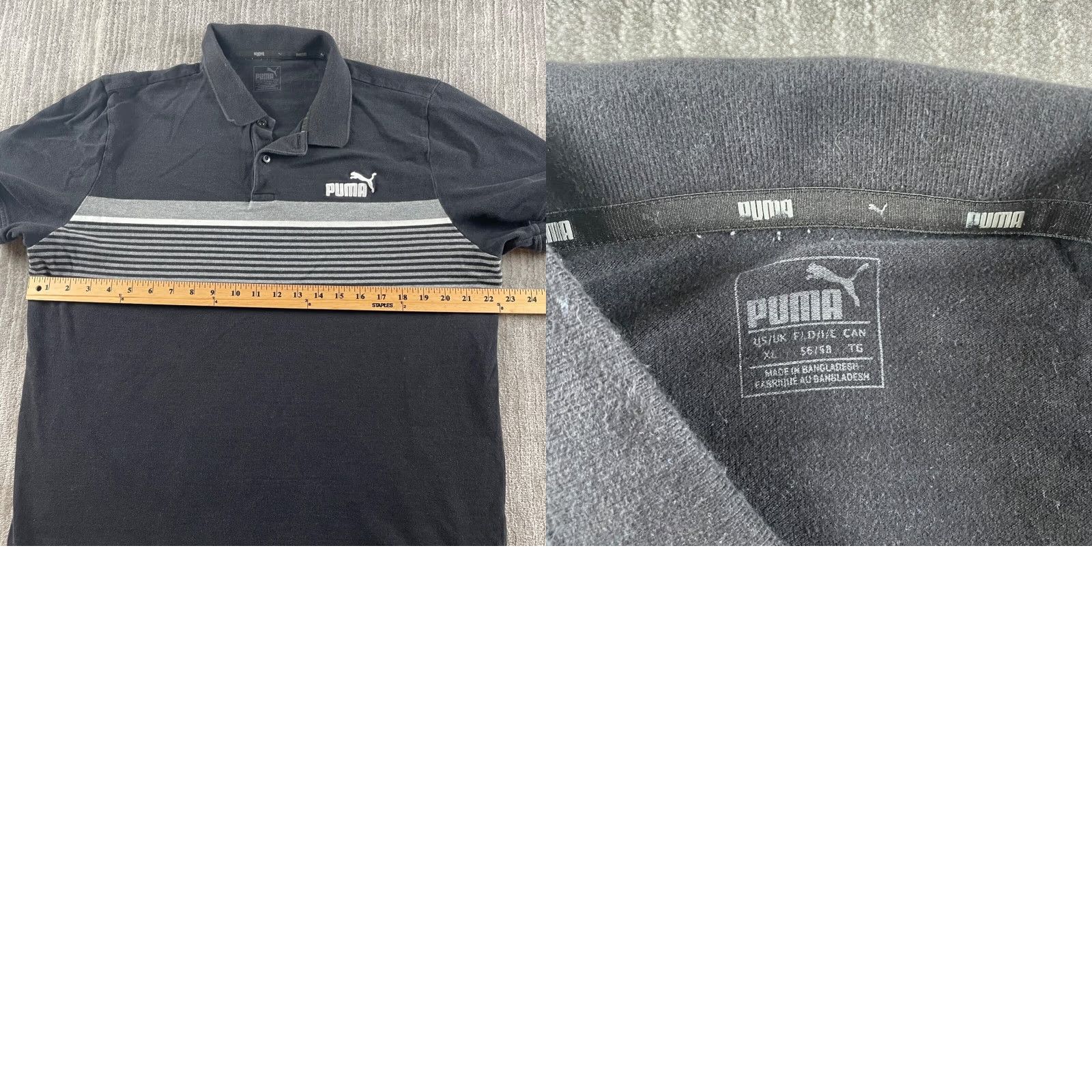 Puma Puma Polo Shirt Adult XL Black Polo Shirt Casual Rugby Mens Size US XL / EU 56 / 4 - 8 Thumbnail