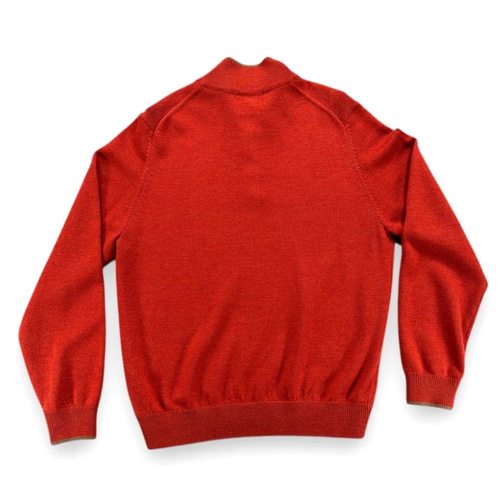 Brooks Brothers Brooks Brothers Sweater Adult MEDIUM Merino Wool Henley Polo Orange Brown Y2K Size US M / EU 48-50 / 2 - 3 Thumbnail