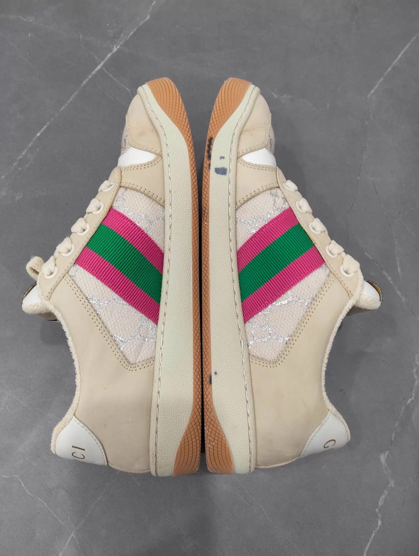 Gucci GUCCI Beige Distressed Sneakers 37 Size US 7 / IT 37 - 2 Thumbnail