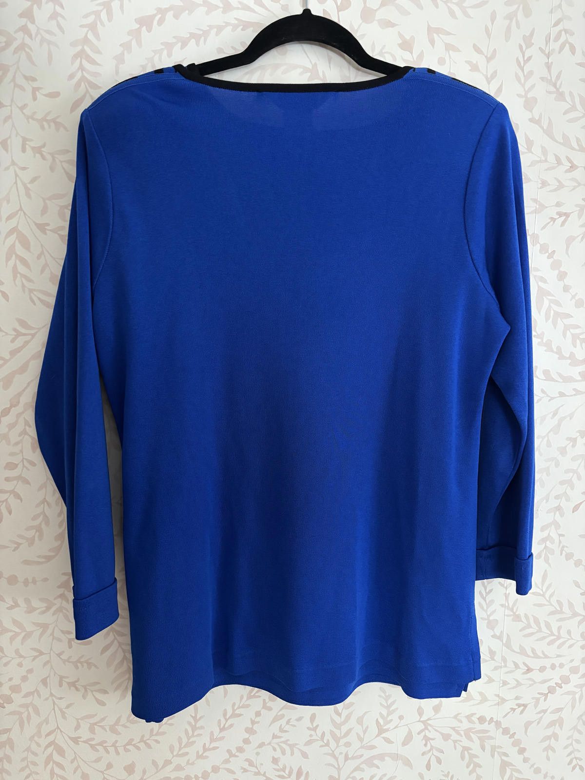 Other Vintage Set Misook Blue and Black Striped Long Sleeve Top Size S / US 4 / IT 40 - 5 Thumbnail
