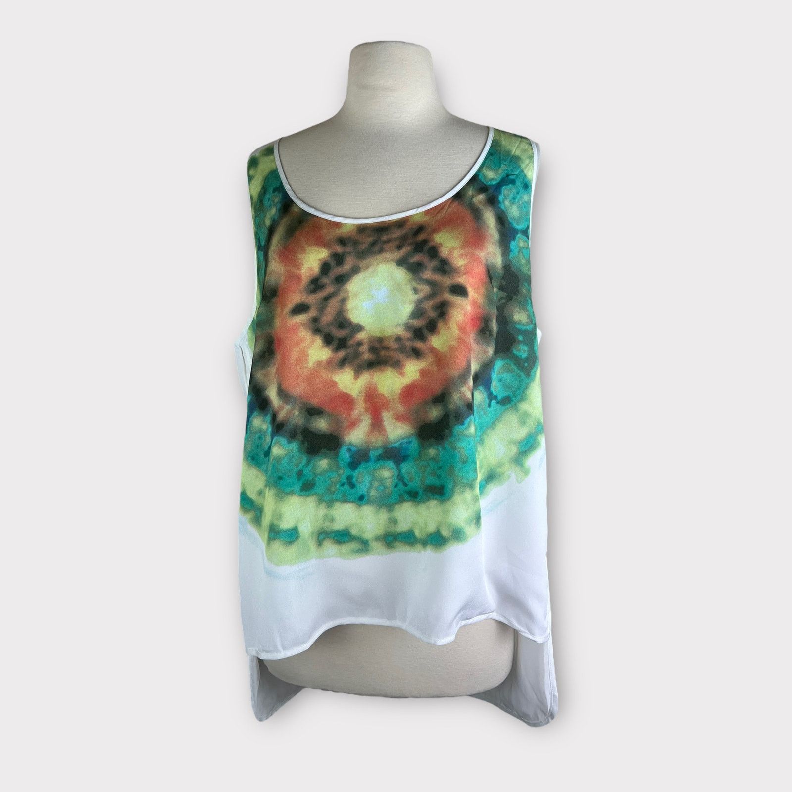 Vince Camuto Vince Camuto | Sleeveless Hi-Low Blouse Tank Top Tie-dye Size L / US 10 / IT 46 - 1 Thumbnail