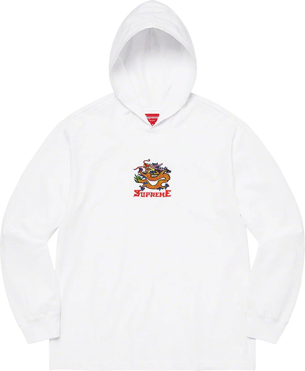 Supreme Supreme Dragon Hooded L/S Top White 2022 Large Size US L / EU 52-54 / 3 - 2 Thumbnail