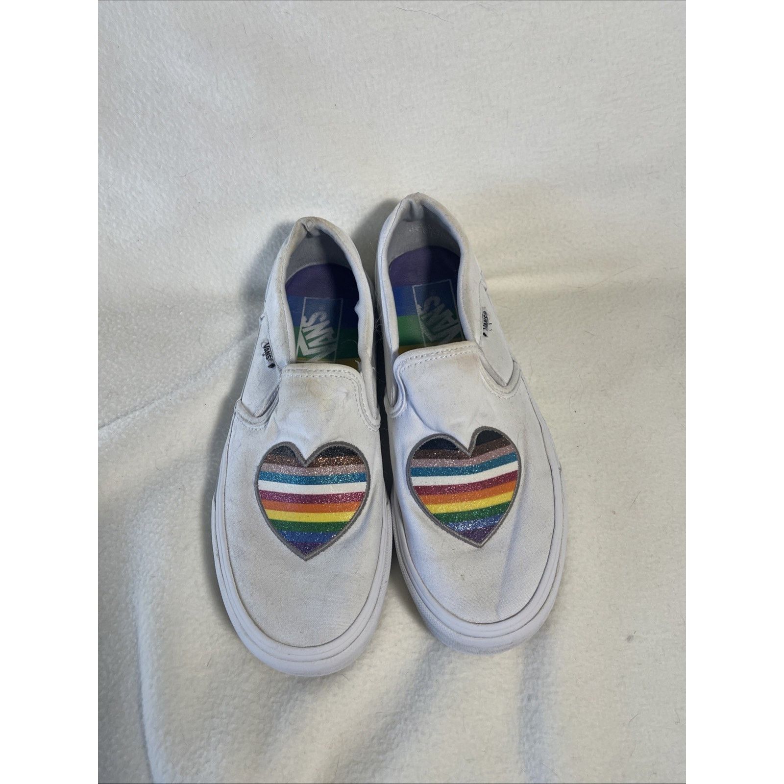 Vans Vans Asher Pride Glitter Rainbow Heart Women's Size 7.5 Size US 7.5 / IT 37.5 - 4 Thumbnail