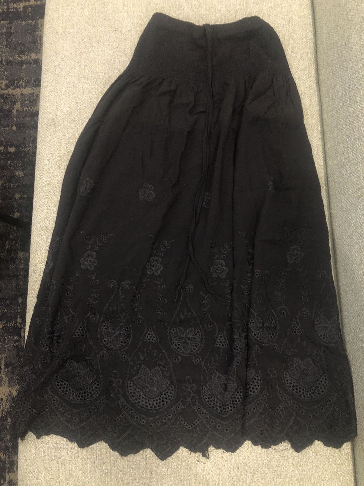 Vintage Black summer skirt Size 27" / US 4 / IT 40 - 1 Thumbnail