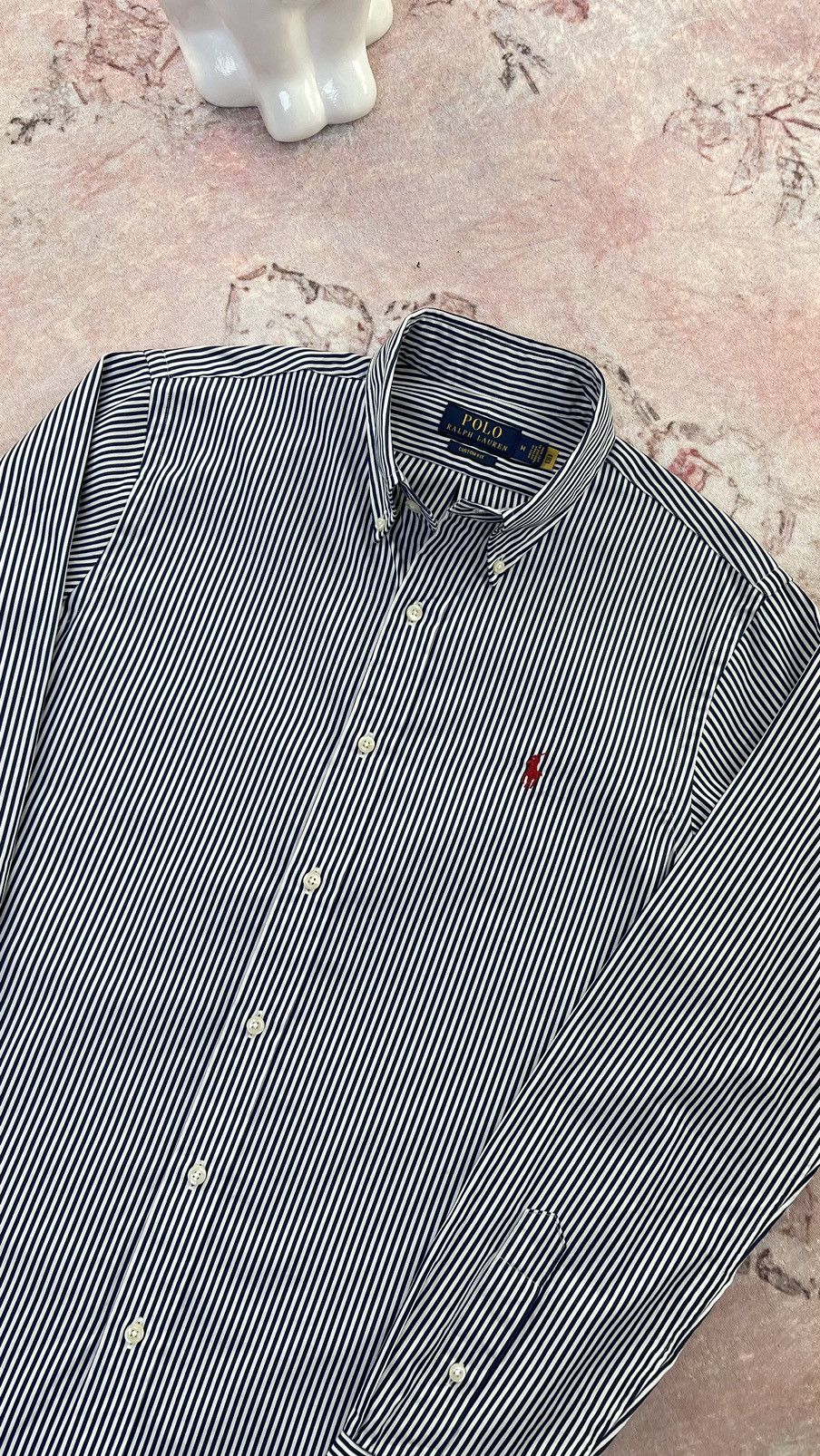 Polo Ralph Lauren M Custom Fit Button Down Striped Shirt QR