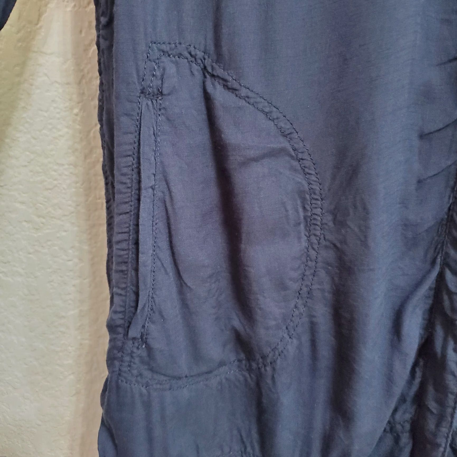 Anthropologie Holding Horses Blouse Shirt Women's M Blue Roll Tab Sleeve Sheer Hem Button Top Size M / US 6-8 / IT 42-44 - 5 Thumbnail