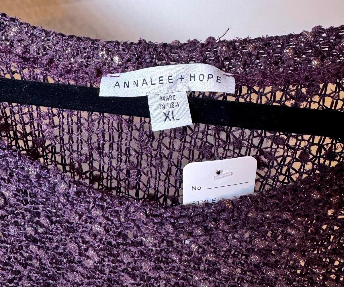 Designer Annalee + Hope XL Textured Knit Top, XL Size XL / US 12-14 / IT 48-50 - 3 Thumbnail