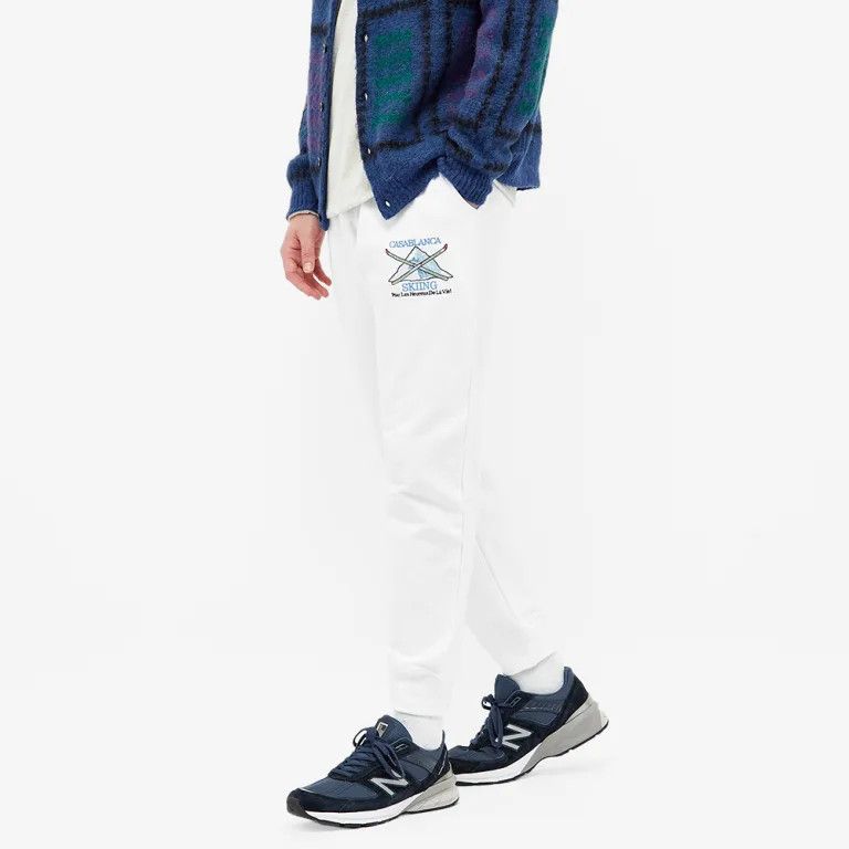 Casablanca White Embroidered Skiing Logo Sweatpants Size 38" / US 16 / IT 52 - 2 Thumbnail