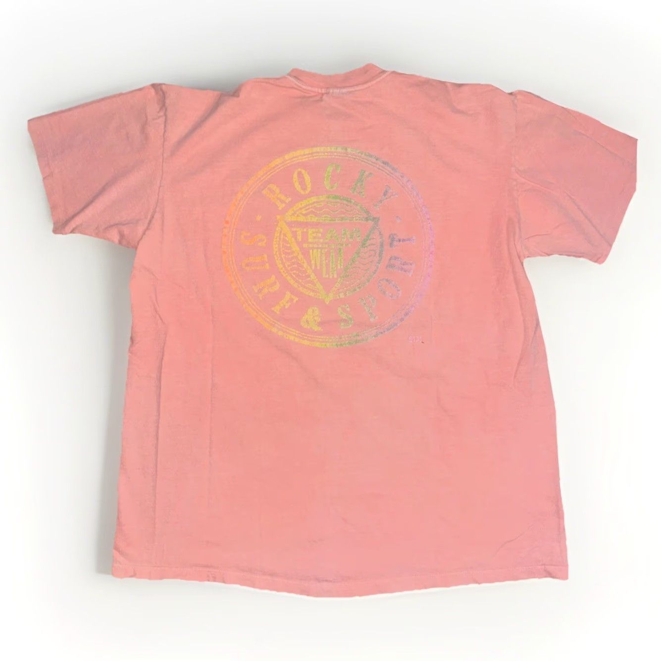 Pinko VINTAGE Rocky & Sport Surf T-Shirt Pink XL Stedman Men 90s Sports Surfing Single Stitch 22x27 Size US XL / EU 56 / 4 - 2 Thumbnail