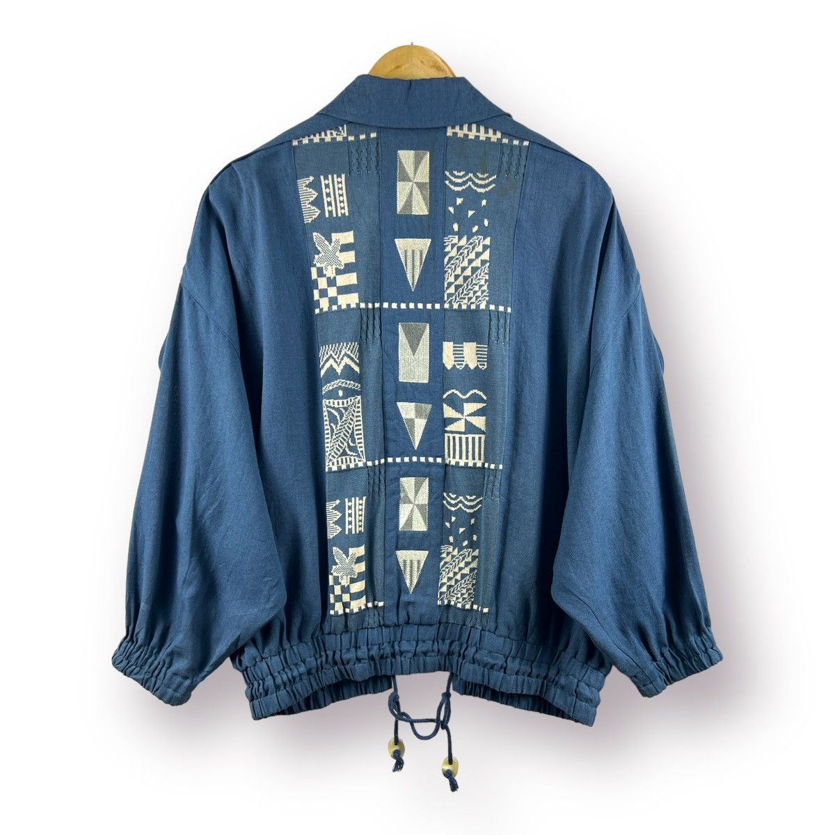 Lancel 🔥 VTG LANCEL PARIS GEOMETRIC ART PARACHUTE BOMBER JACKET Size US L / EU 52-54 / 3 - 11 Thumbnail
