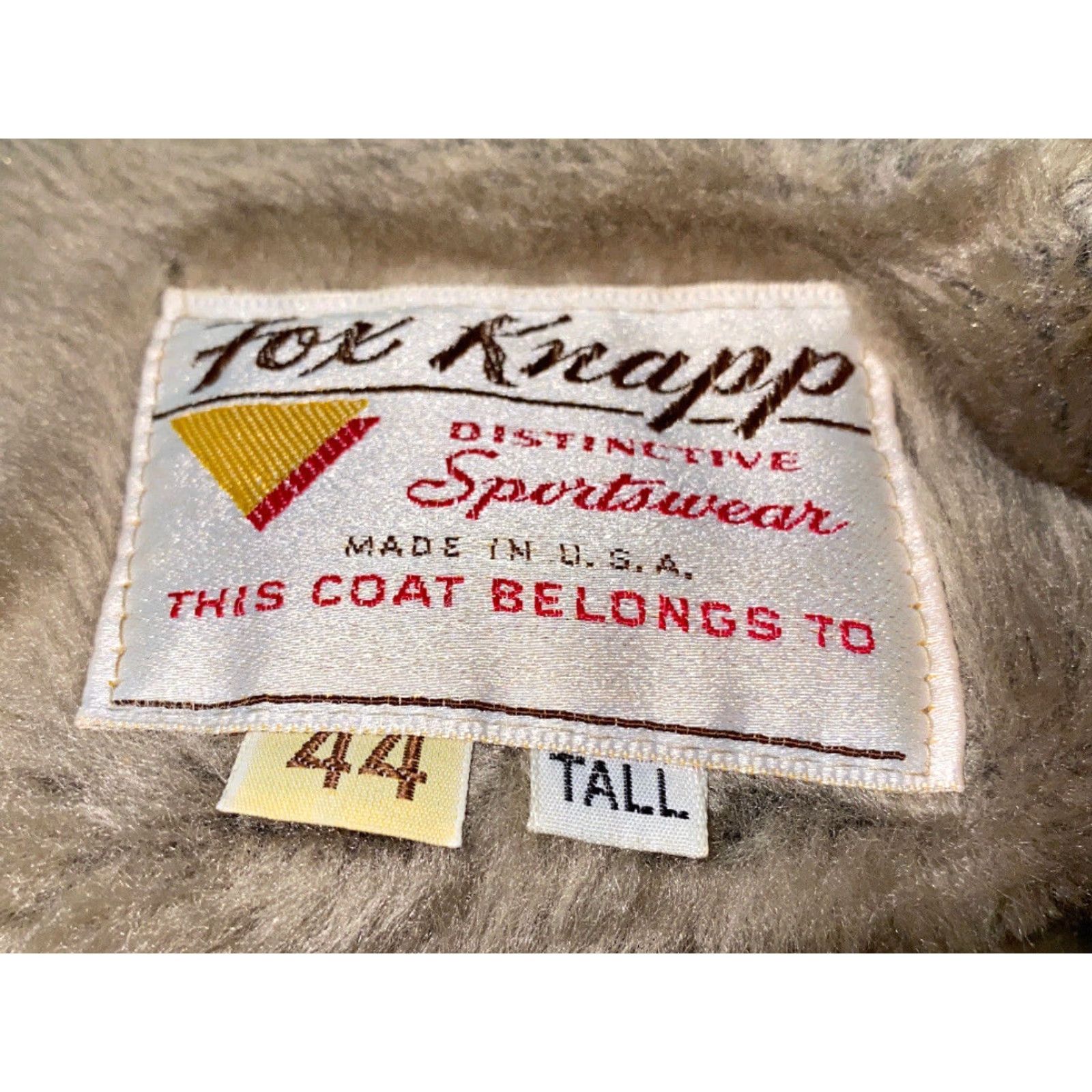 Vintage VINTAGE Fox Knapp Coat Mens Beige Fleece Lined Button Front Size 44 TALL Big & Tall Size US S / EU 44-46 / 1 - 2 Thumbnail