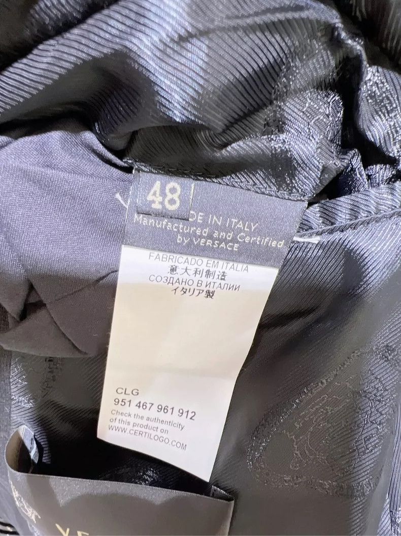 Versace Versace Black cotton leather trim Size US M / EU 48-50 / 2 - 3 Thumbnail